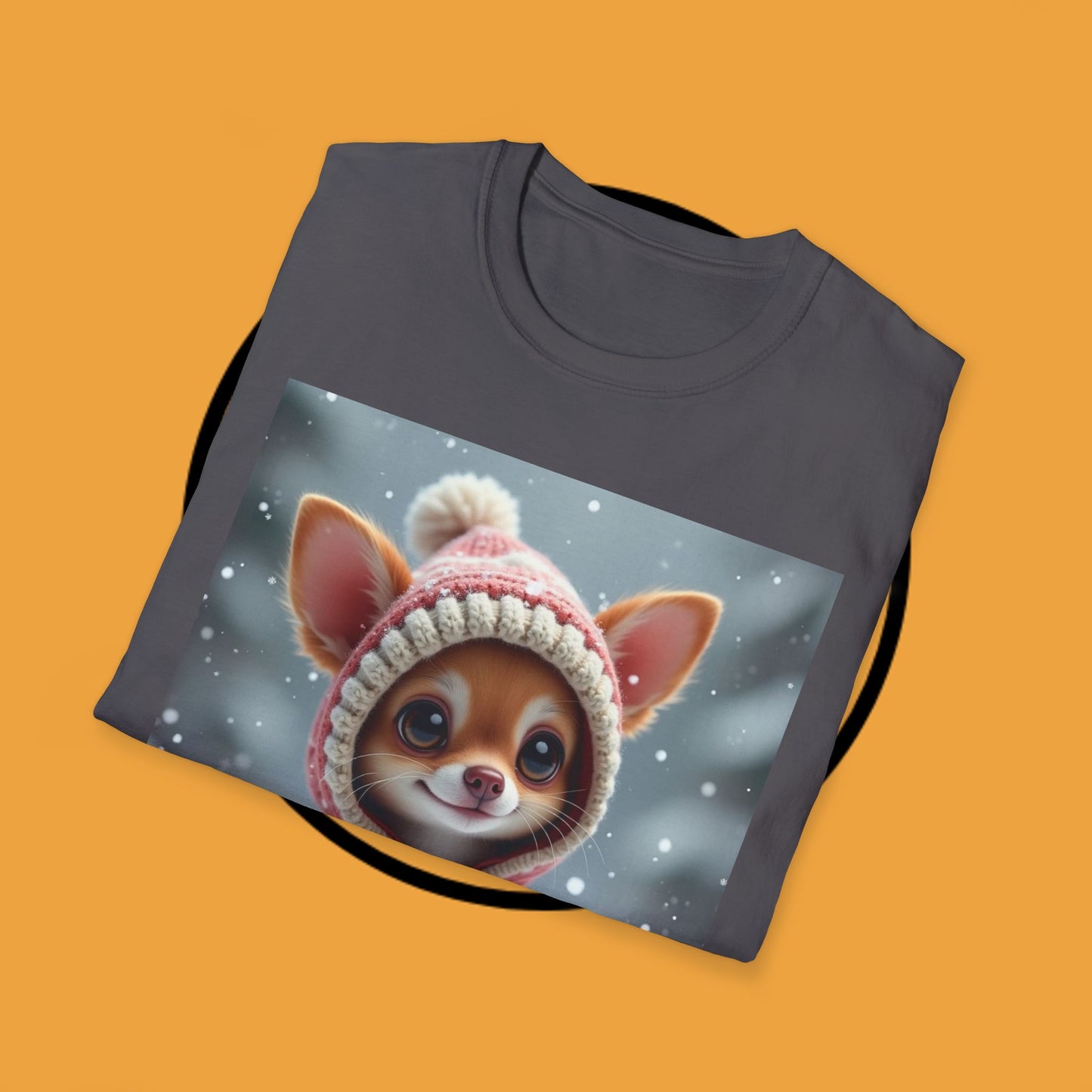 Winter Chihuahua Snow T-Shirt - Cozy Holiday Dog Art - Christmas Pet Hoodie Tee - Cute Winter Animal Shirt