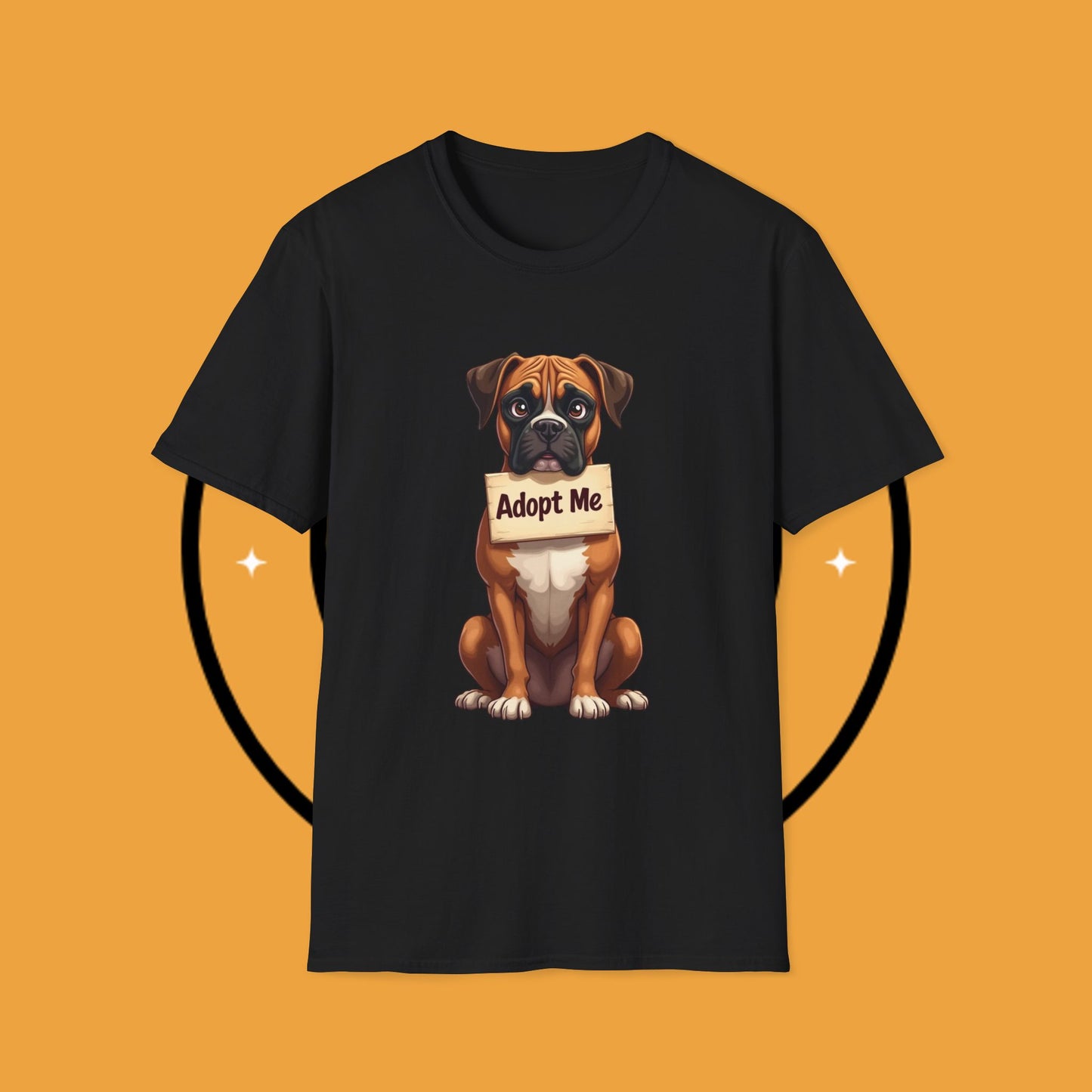 Adopt Me Boxer Dog T-Shirt - Cute Animal Rescue Awareness Tee for Dog Lovers