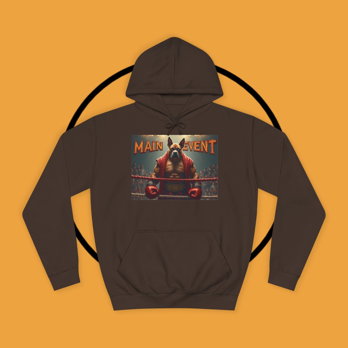 Boxing Boxer Dog Hoodie | Main Event Champion | Funny Fighting Dog Gift | Sports Pet Apparel