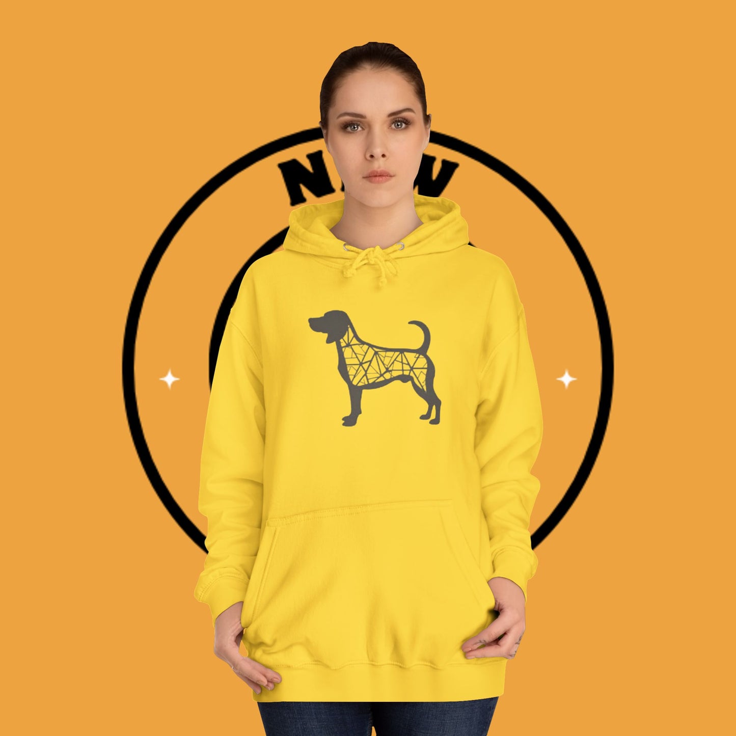 πΊ Geometric Beagle Hoodie - Modern Art Meets Canine Love! π¨ - Unisex Hoodie