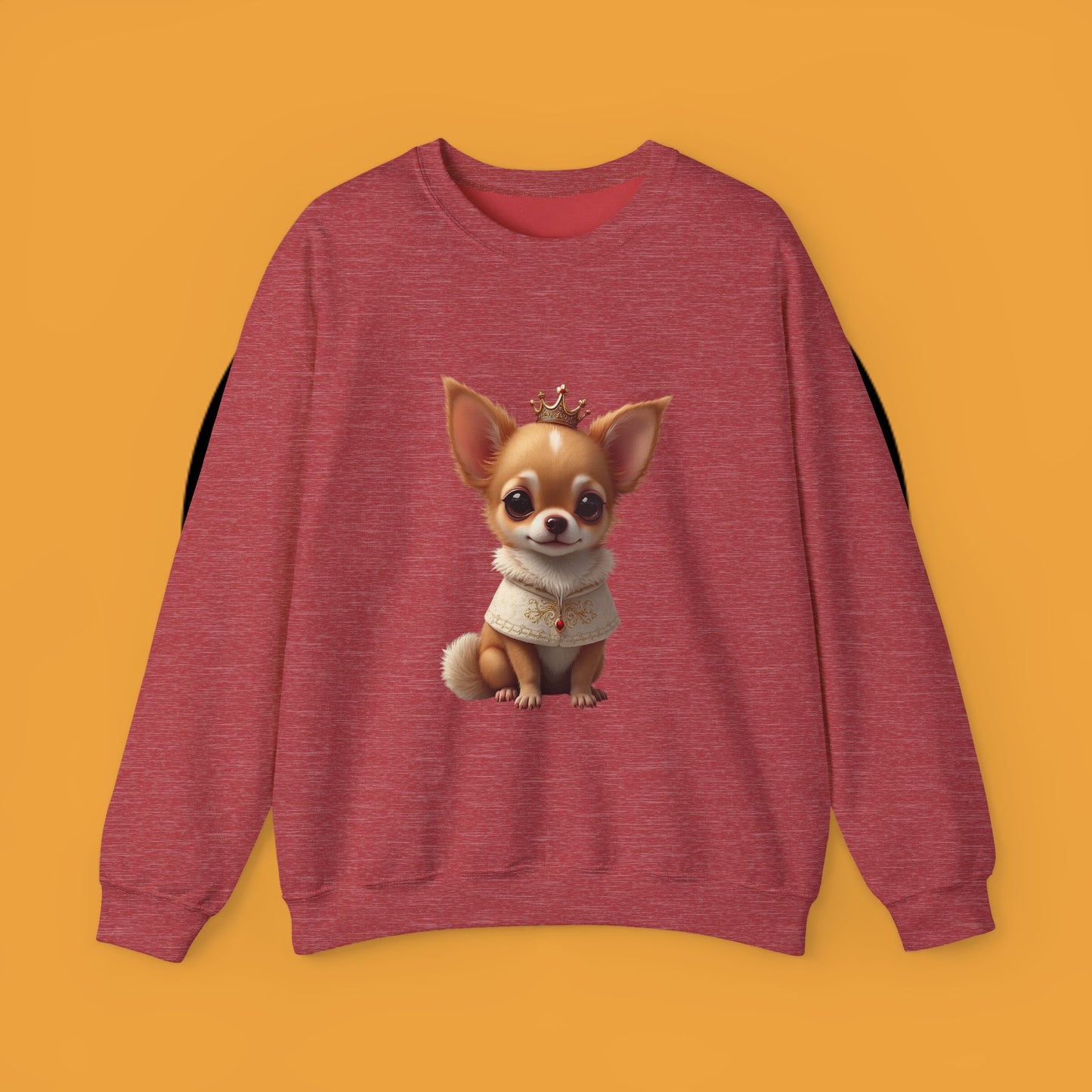 Royal Chihuahua Princess Sweatshirt | Crown Dog Design | Majestic Pet Lover Gift