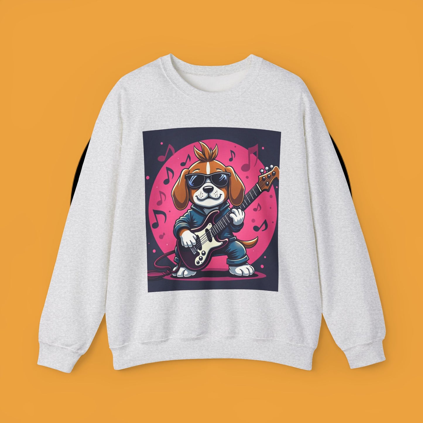 Dog Lover Crewneck Sweatshirt - Beagle Rockstar ๐ธ ROCK STAR BEAGLE SWEATSHIRT - UNLEASH YOUR INNER ROCKSTAR! ๐ธ
