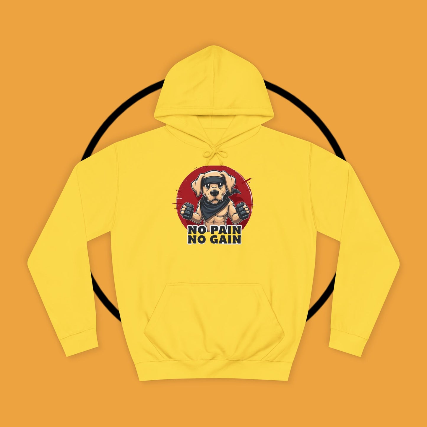 No Pain, No Gain – Motivational Workout Dog Hoodie - Unisex Hoodies