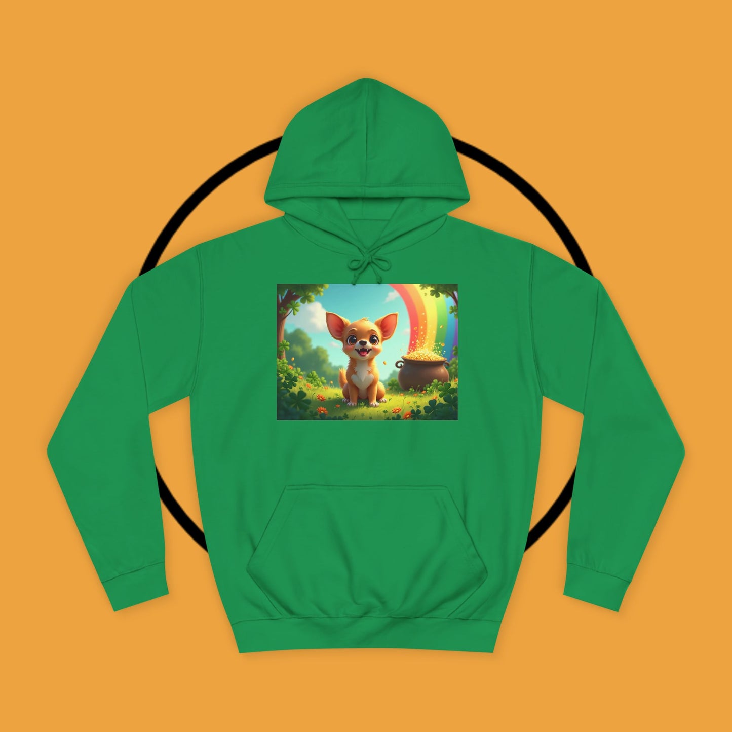 Lucky Rainbow Chihuahua Hoodie - St. Patrick's Day Magical Puppy Sweatshirt