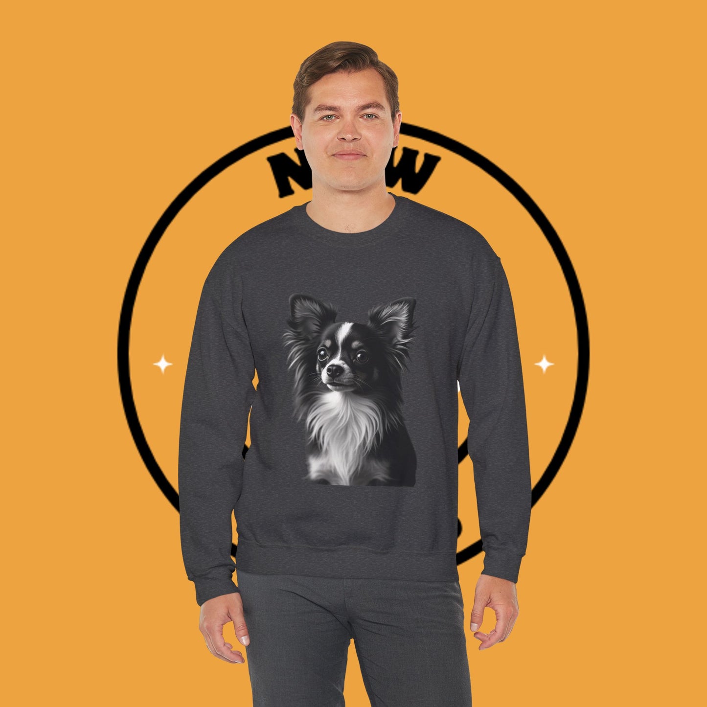 Vintage Chihuahua Portrait Sweatshirt | Black White Dog Photography | Classic Pet Art Design