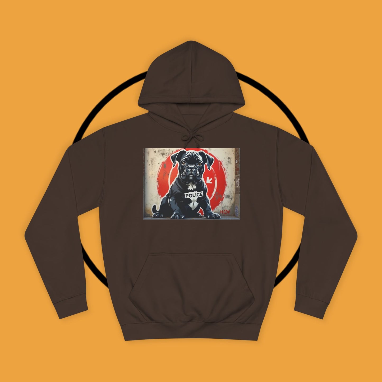 K9 Police Boxer Puppy Hoodie - Street Art Law Enforcement Design | First Responder Gift