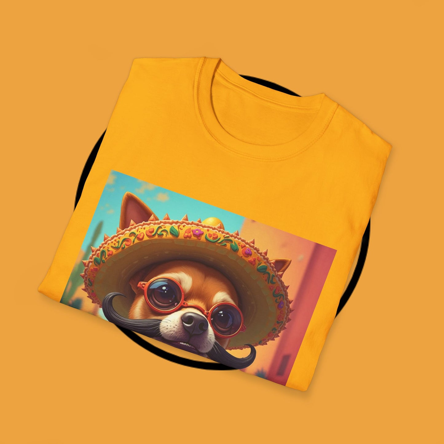 Mexican Mariachi Chihuahua T-Shirt - Cinco de Mayo Dog Art - Festive Sombrero Pet Tee - Cultural Celebration Shirt