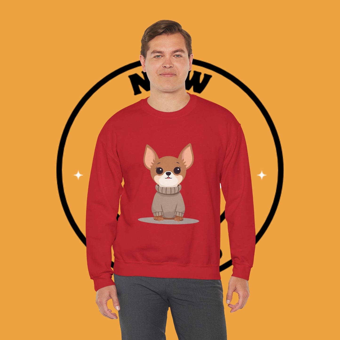 Cute Chihuahua Kawaii Sweatshirt | Cozy Dog in Sweater Design | Adorable Pet Lover Gift