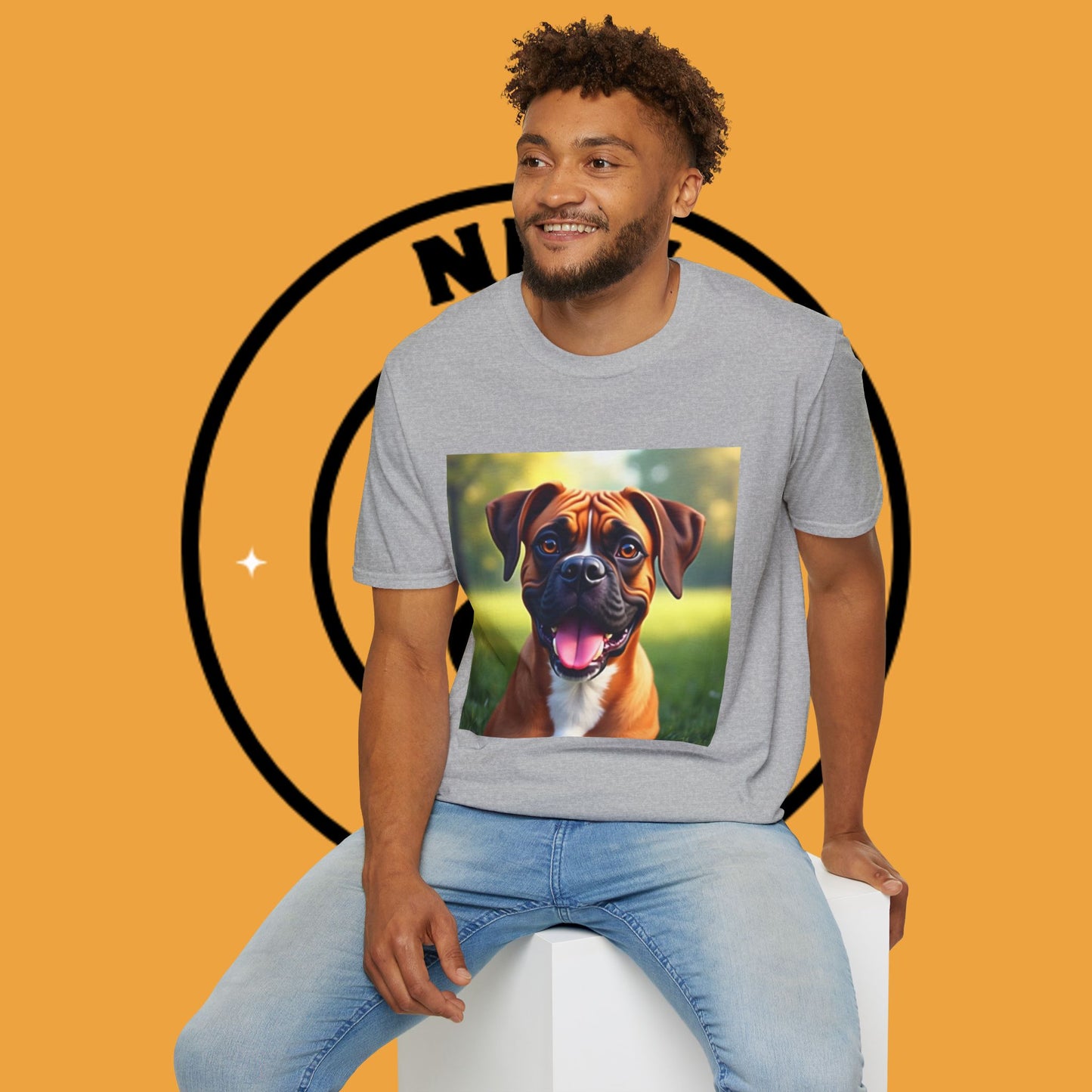 "Happy Boxer Pure Joy" Premium T-Shirt / Smiling Puppy Joy Tee Gift