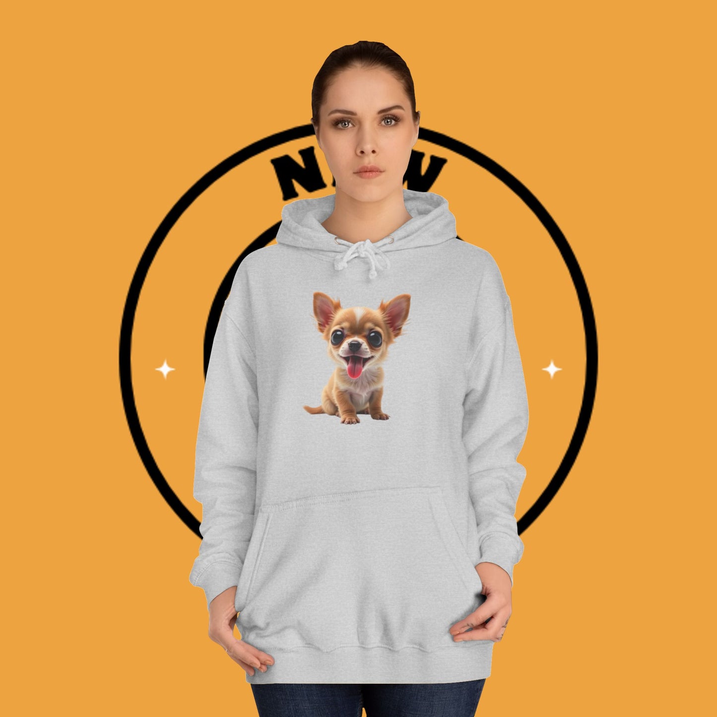 Adorable Chihuahua Puppy Hoodie - Cute Dog Lover Pullover Sweatshirt