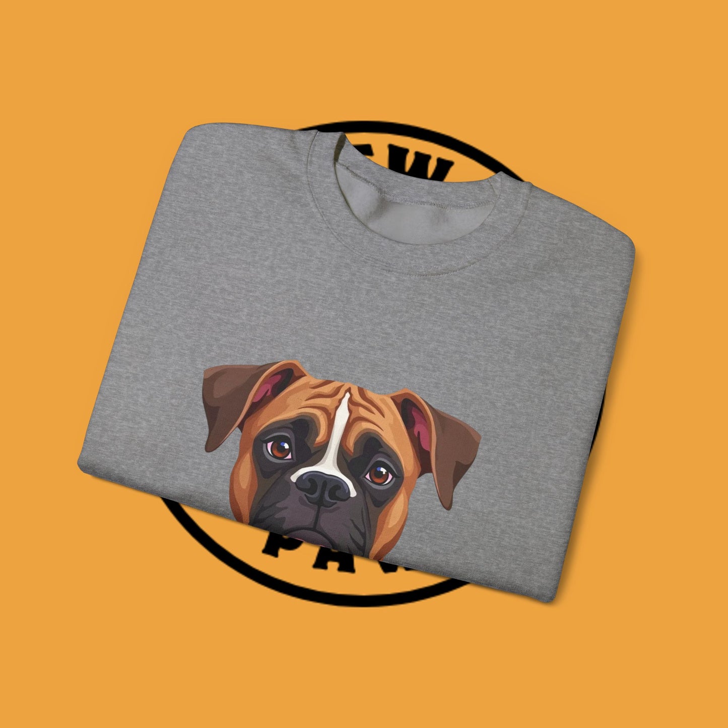 Classic Boxer Dog Portrait Crewneck Sweatshirt | Elegant Dog Lover Gift | Minimalist Boxer Art