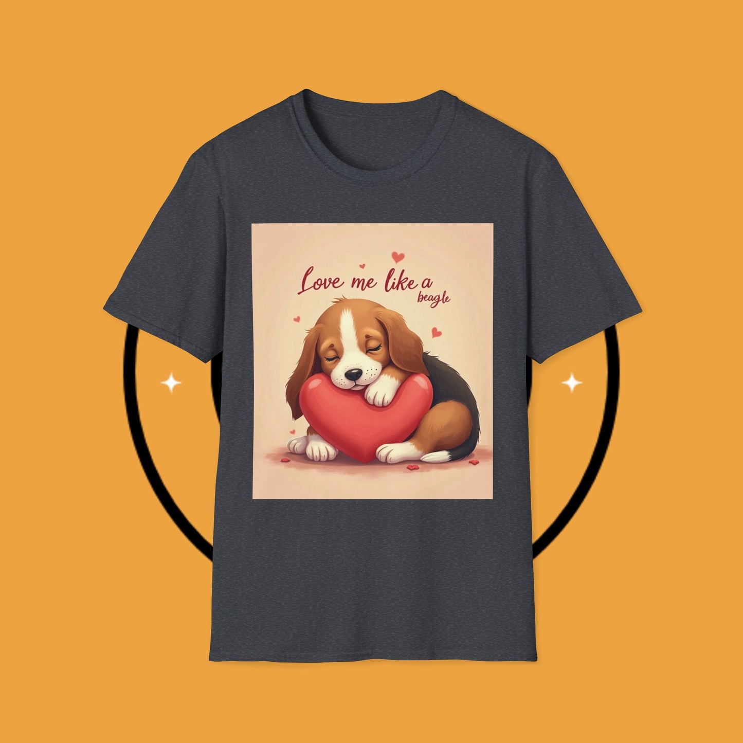"Love Me Like a Beagle" Valentine's Day T-Shirt - Cute Dog Lover Gift | Romantic Puppy Heart Tee