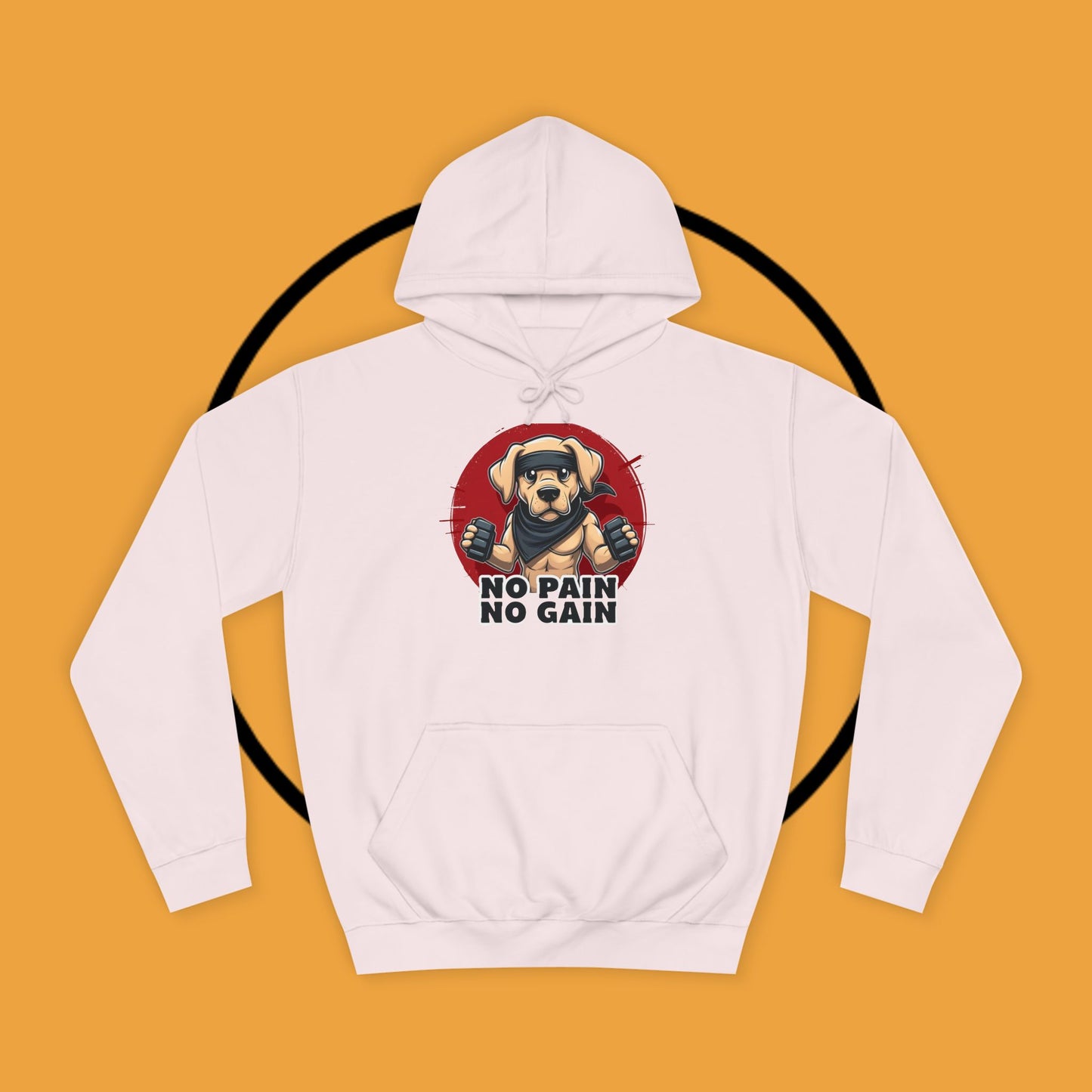 No Pain, No Gain – Motivational Workout Dog Hoodie - Unisex Hoodies