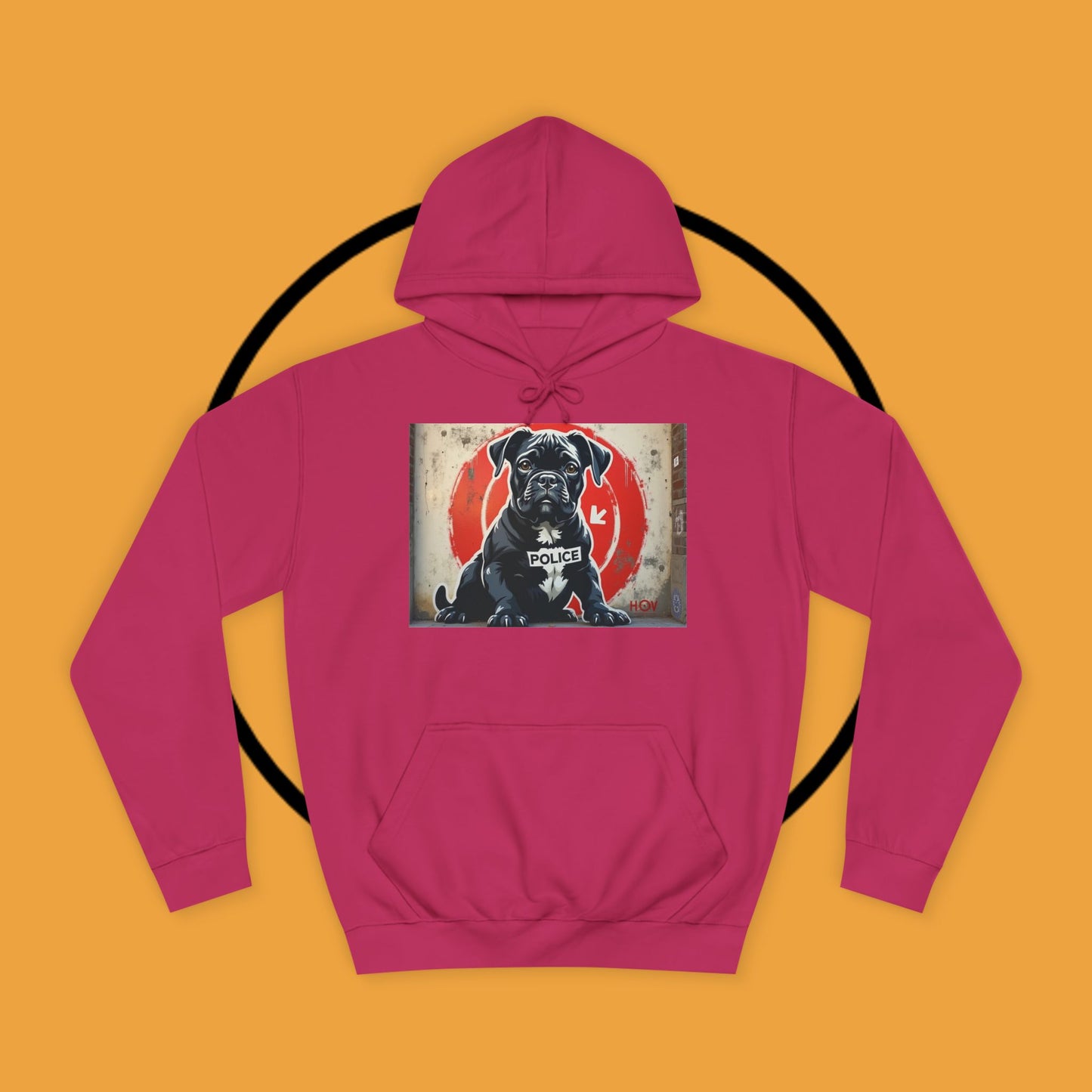 K9 Police Boxer Puppy Hoodie - Street Art Law Enforcement Design | First Responder Gift