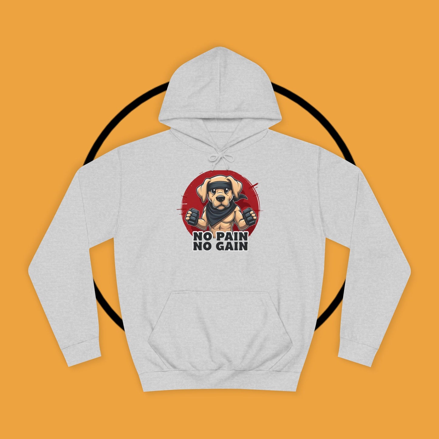 No Pain, No Gain – Motivational Workout Dog Hoodie - Unisex Hoodies