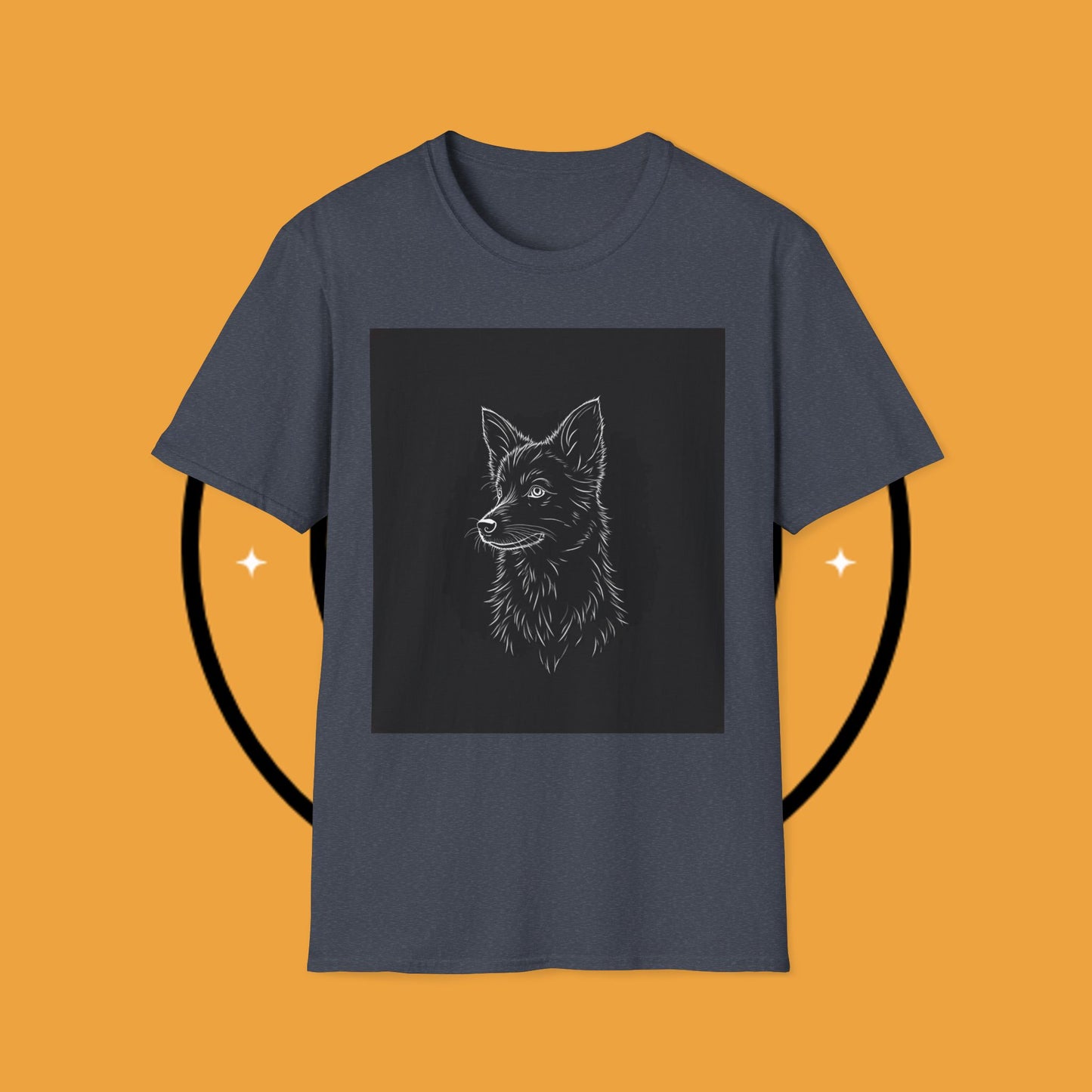Premium Border Collie Portrait T-Shirt - Minimalist Black & White Design | Dog Lover Graphic Tee
