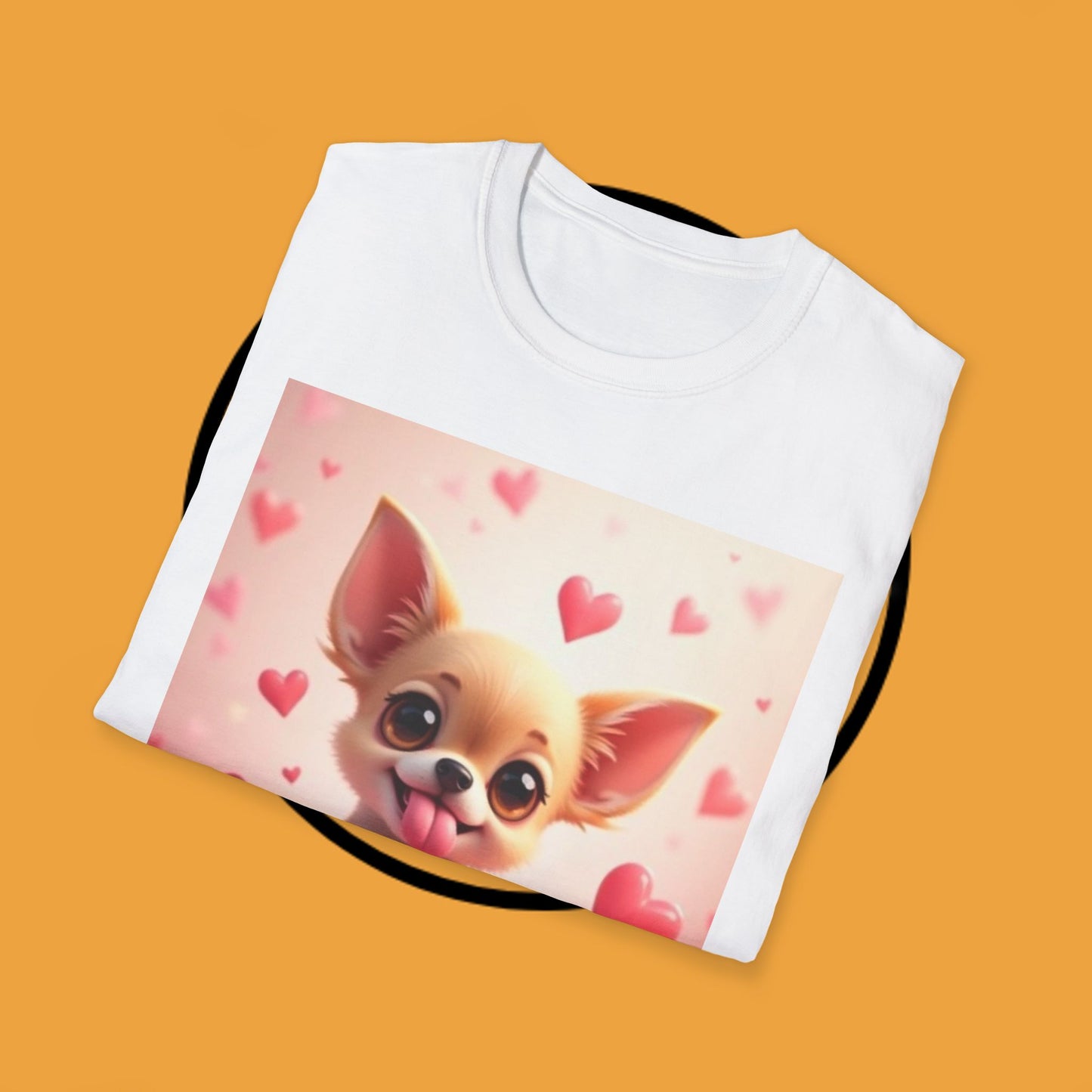 Cute Chihuahua Puppy Love Heart T-Shirt - Funny Dog Lover Gift Tee | Kawaii Pet Apparel