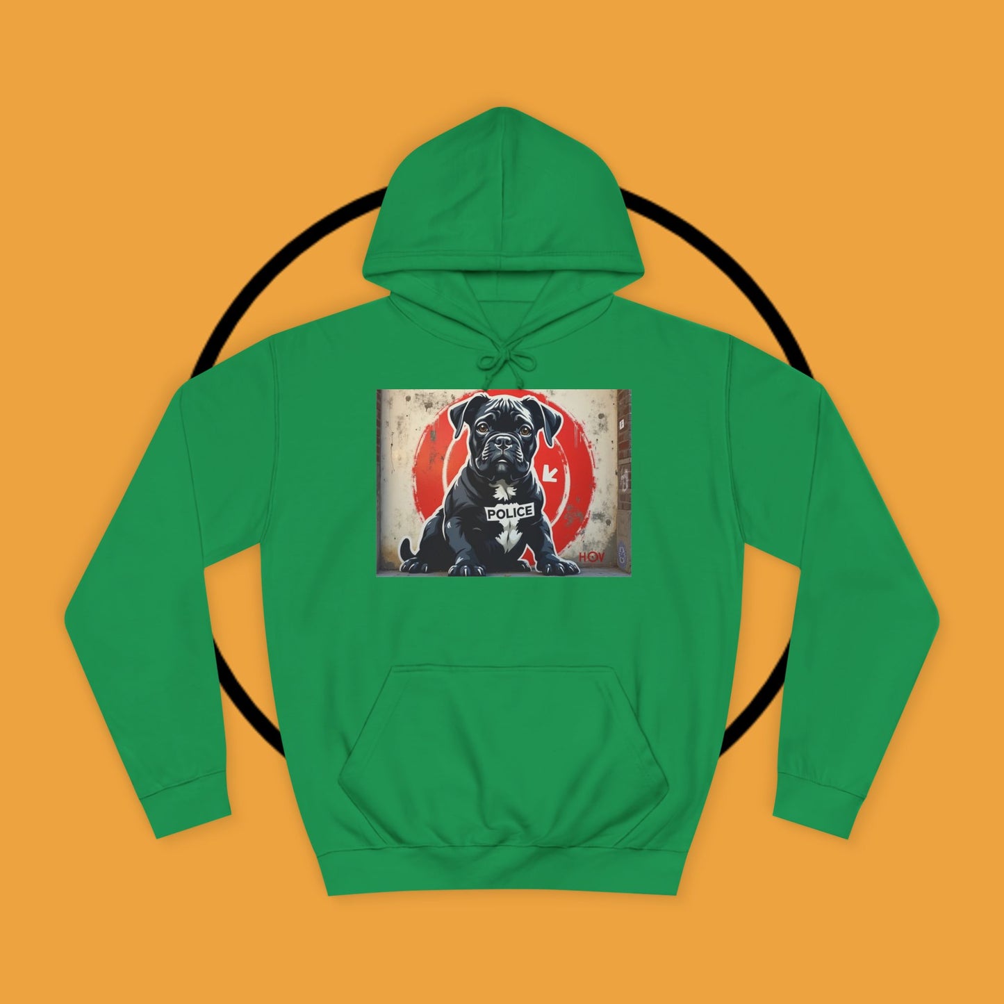 K9 Police Boxer Puppy Hoodie - Street Art Law Enforcement Design | First Responder Gift