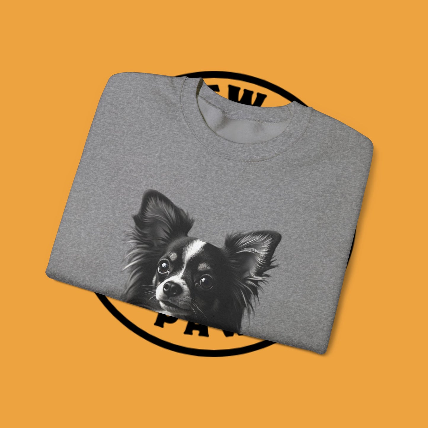 Vintage Chihuahua Portrait Sweatshirt | Black White Dog Photography | Classic Pet Art Design