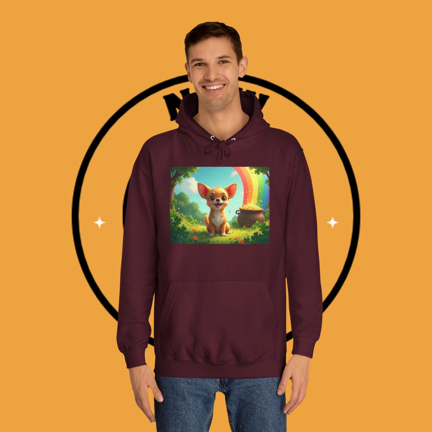Lucky Rainbow Chihuahua Hoodie - St. Patrick's Day Magical Puppy Sweatshirt