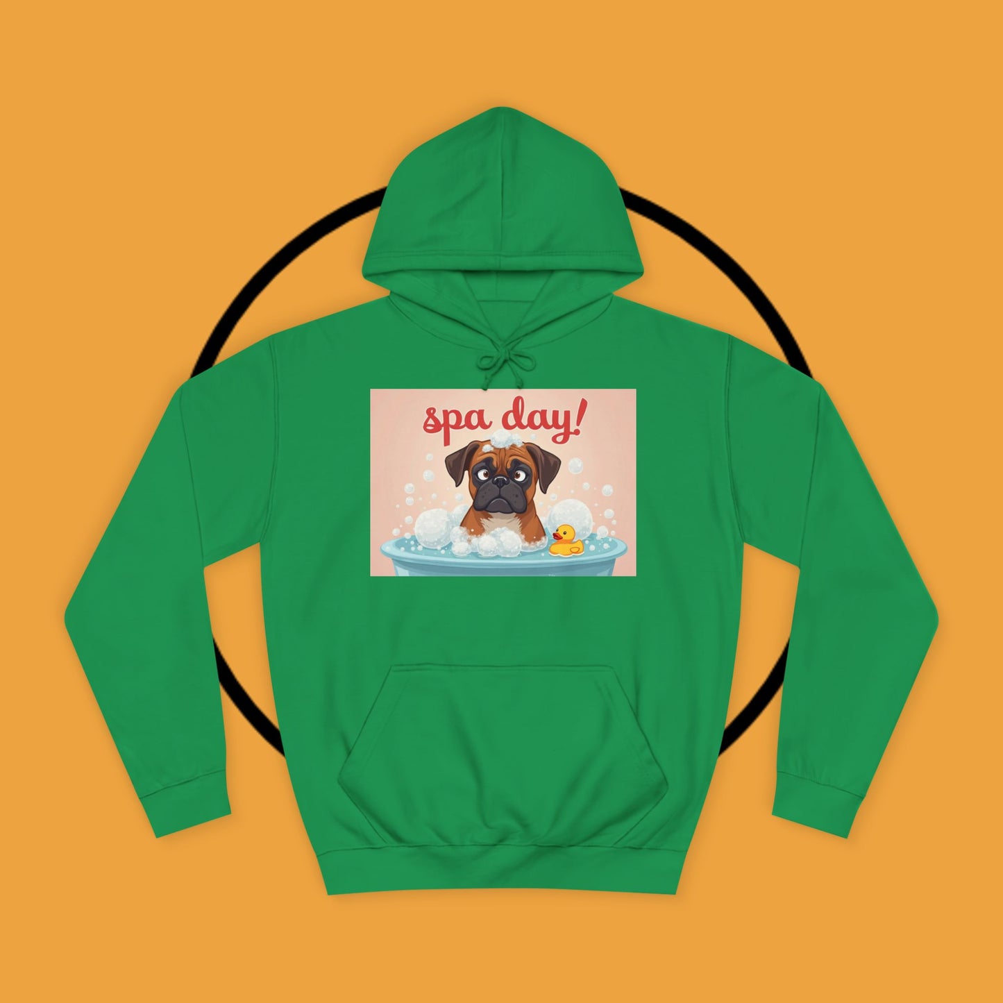 Spa Day Boxer Dog Hoodie | Self-Care Relaxation Gift | Pamper Day Pet Apparel | Wellness Vibes