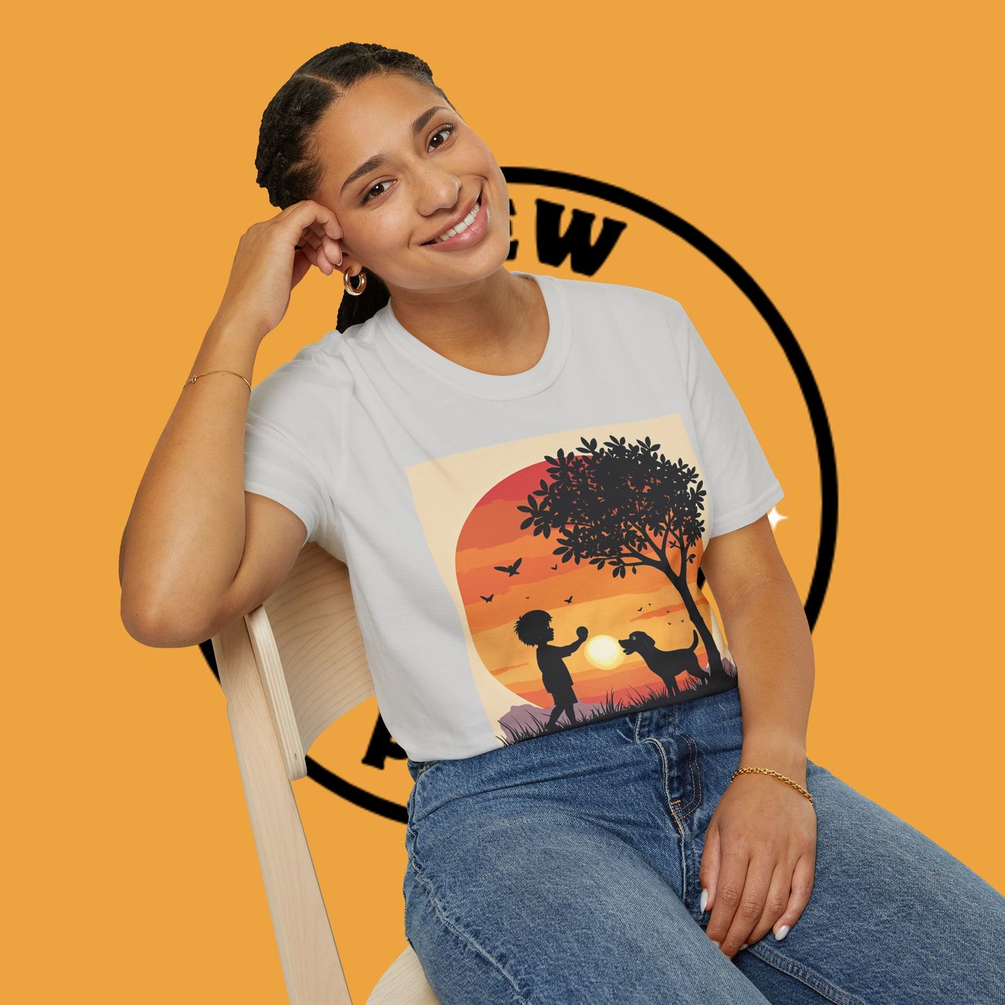 Playing with paws - Dog - Unisex T-Shirt Design - Sunset Playmates π
| Heartwarming Silhouette T-Shirt for Dog Lovers"