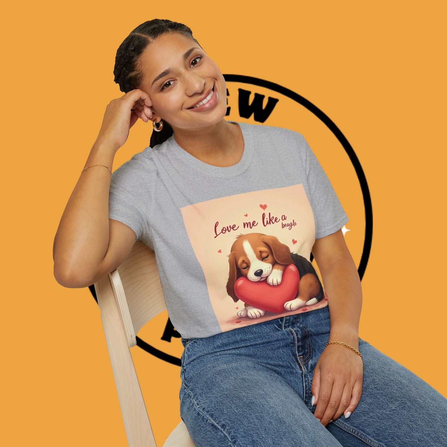 "Love Me Like a Beagle" Valentine's Day T-Shirt - Cute Dog Lover Gift | Romantic Puppy Heart Tee