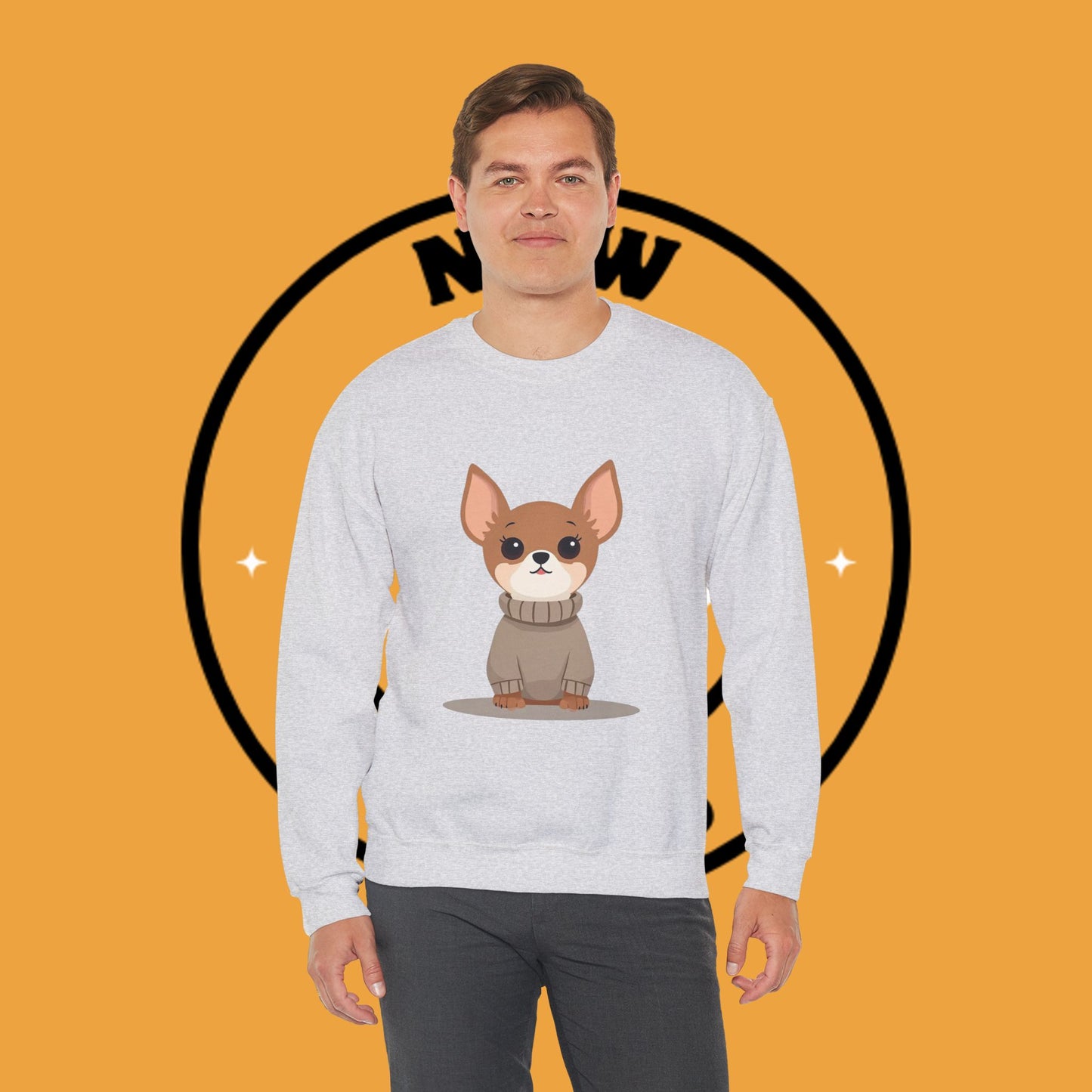 Cute Chihuahua Kawaii Sweatshirt | Cozy Dog in Sweater Design | Adorable Pet Lover Gift