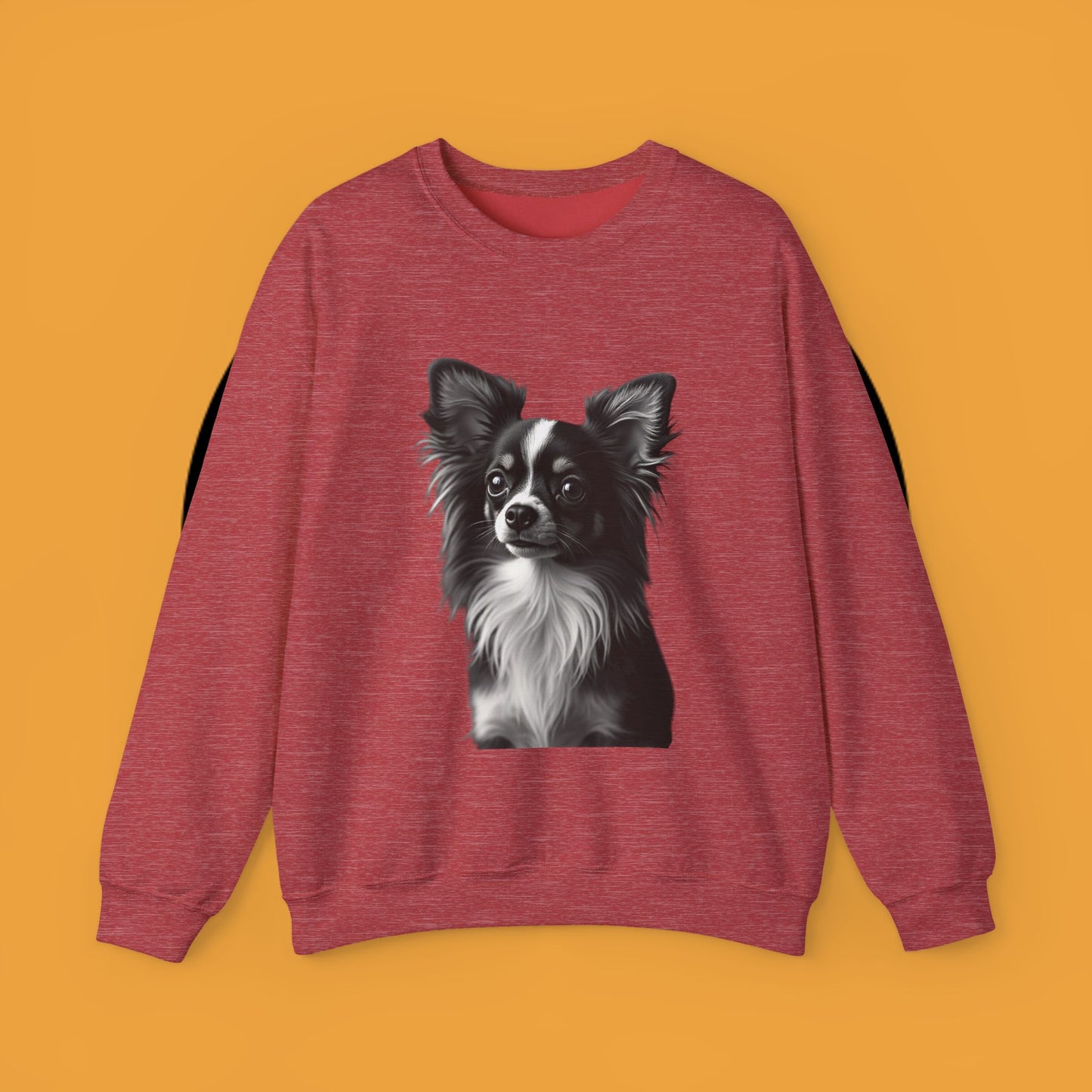 Vintage Chihuahua Portrait Sweatshirt | Black White Dog Photography | Classic Pet Art Design