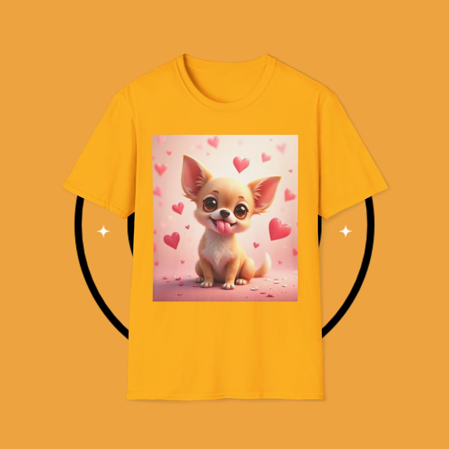 Cute Chihuahua Puppy Love Heart T-Shirt - Funny Dog Lover Gift Tee | Kawaii Pet Apparel
