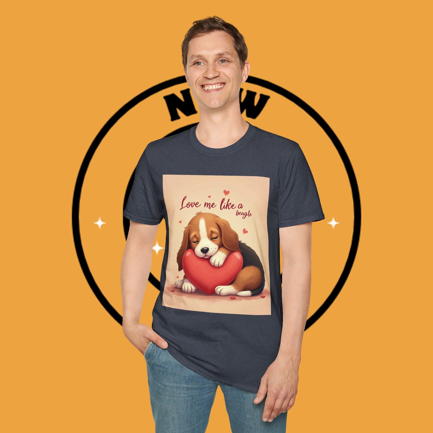 "Love Me Like a Beagle" Valentine's Day T-Shirt - Cute Dog Lover Gift | Romantic Puppy Heart Tee