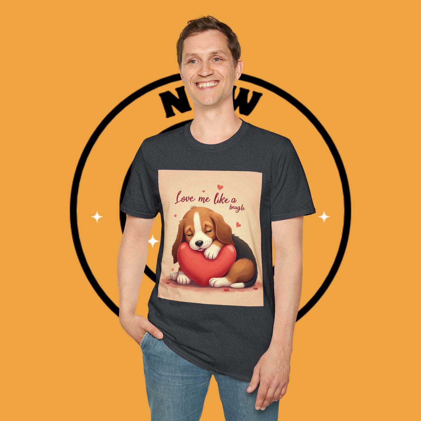 "Love Me Like a Beagle" Valentine's Day T-Shirt - Cute Dog Lover Gift | Romantic Puppy Heart Tee
