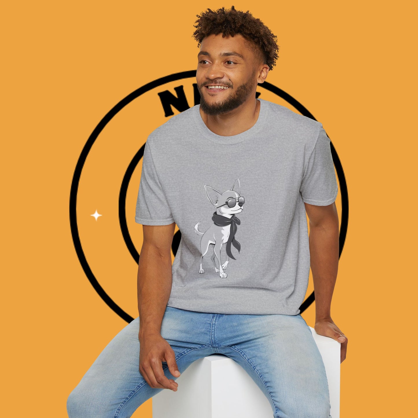 🕶️ Cool Chihuahua Sunglasses T-Shirt - Stylish Dog Aviator Scarf Tee | Hipster Pet Fashion Shirt 🕶️