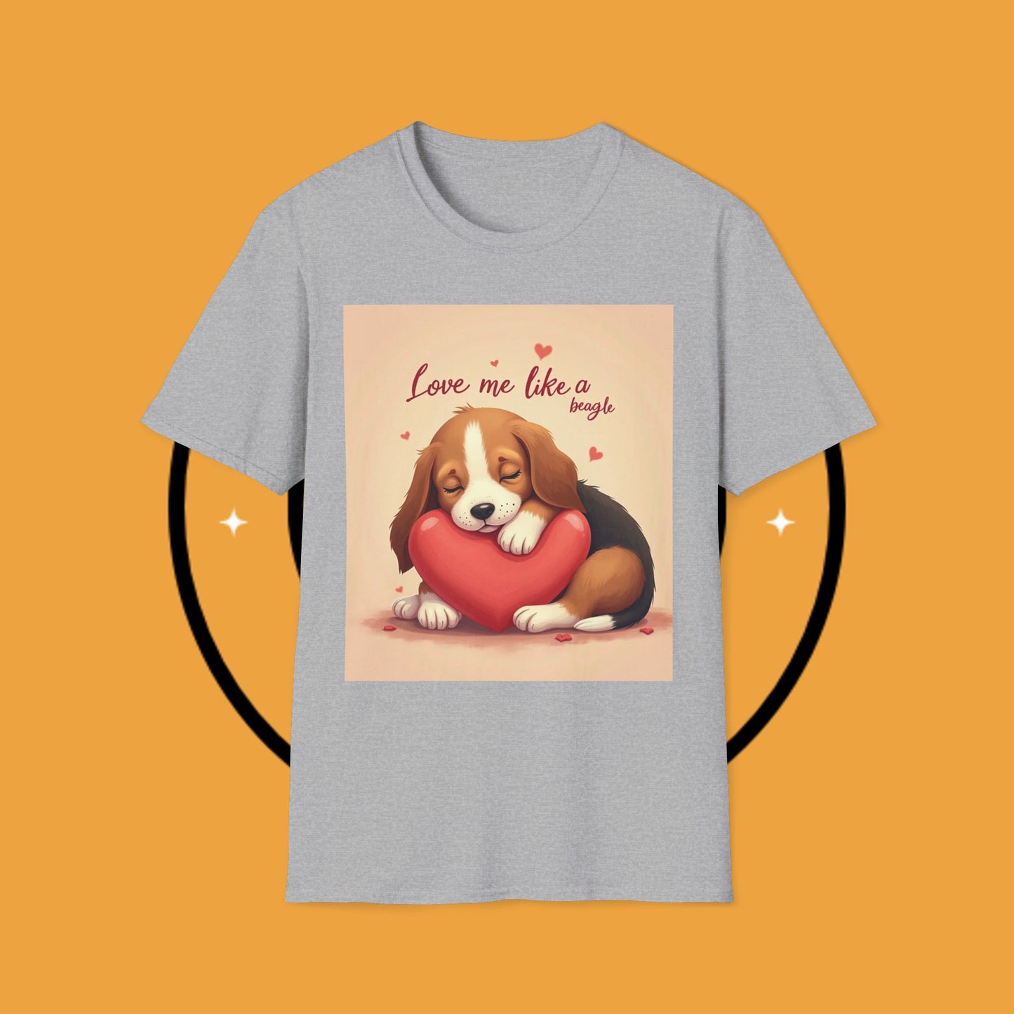 "Love Me Like a Beagle" Valentine's Day T-Shirt - Cute Dog Lover Gift | Romantic Puppy Heart Tee