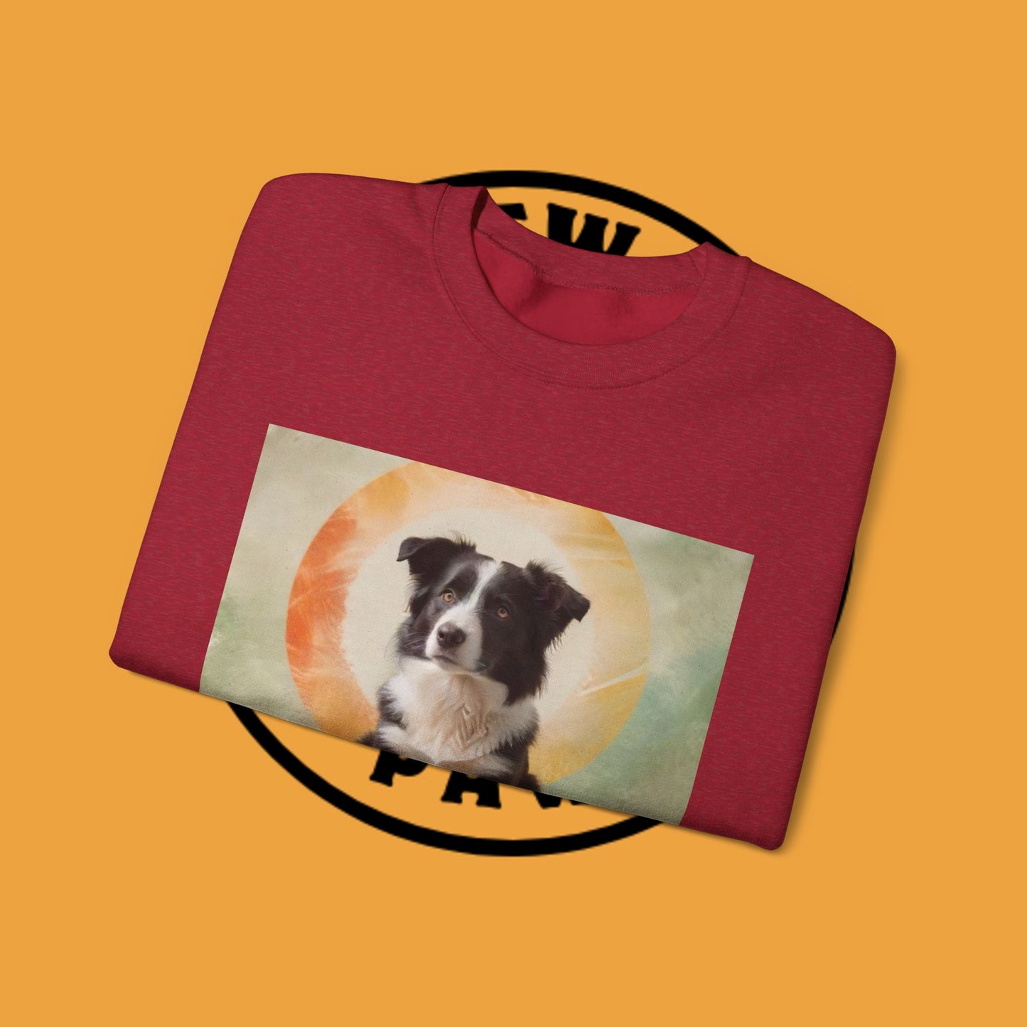 Zen Border Collie Yoga Dog Crewneck Sweatshirt - Meditation Pet Lover Gift | Spiritual Animal Art