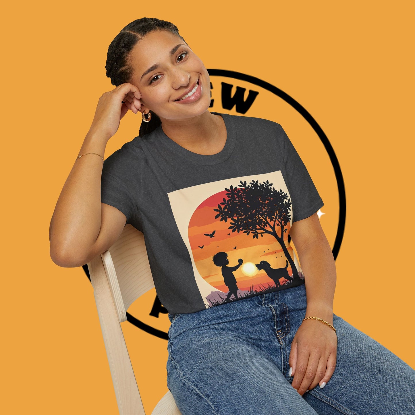 Playing with paws - Dog - Unisex T-Shirt Design - Sunset Playmates π
| Heartwarming Silhouette T-Shirt for Dog Lovers"