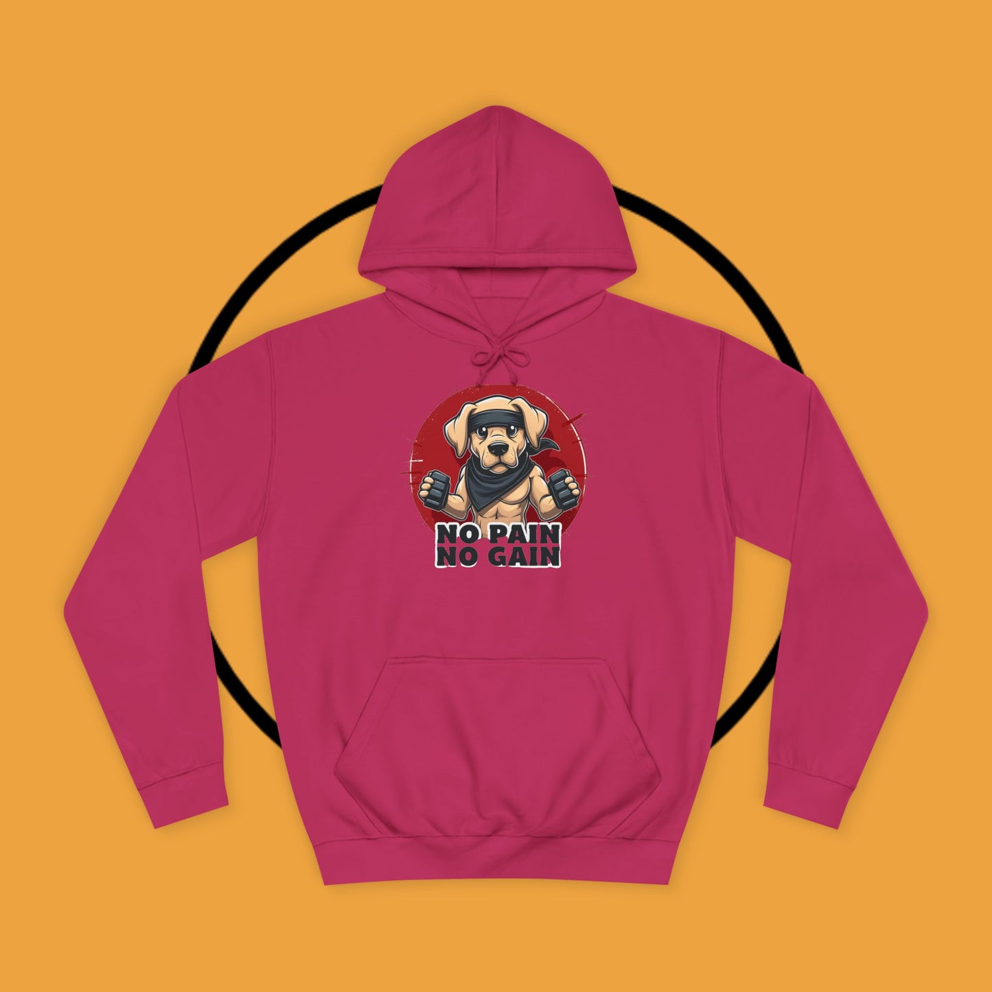 No Pain, No Gain – Motivational Workout Dog Hoodie - Unisex Hoodies