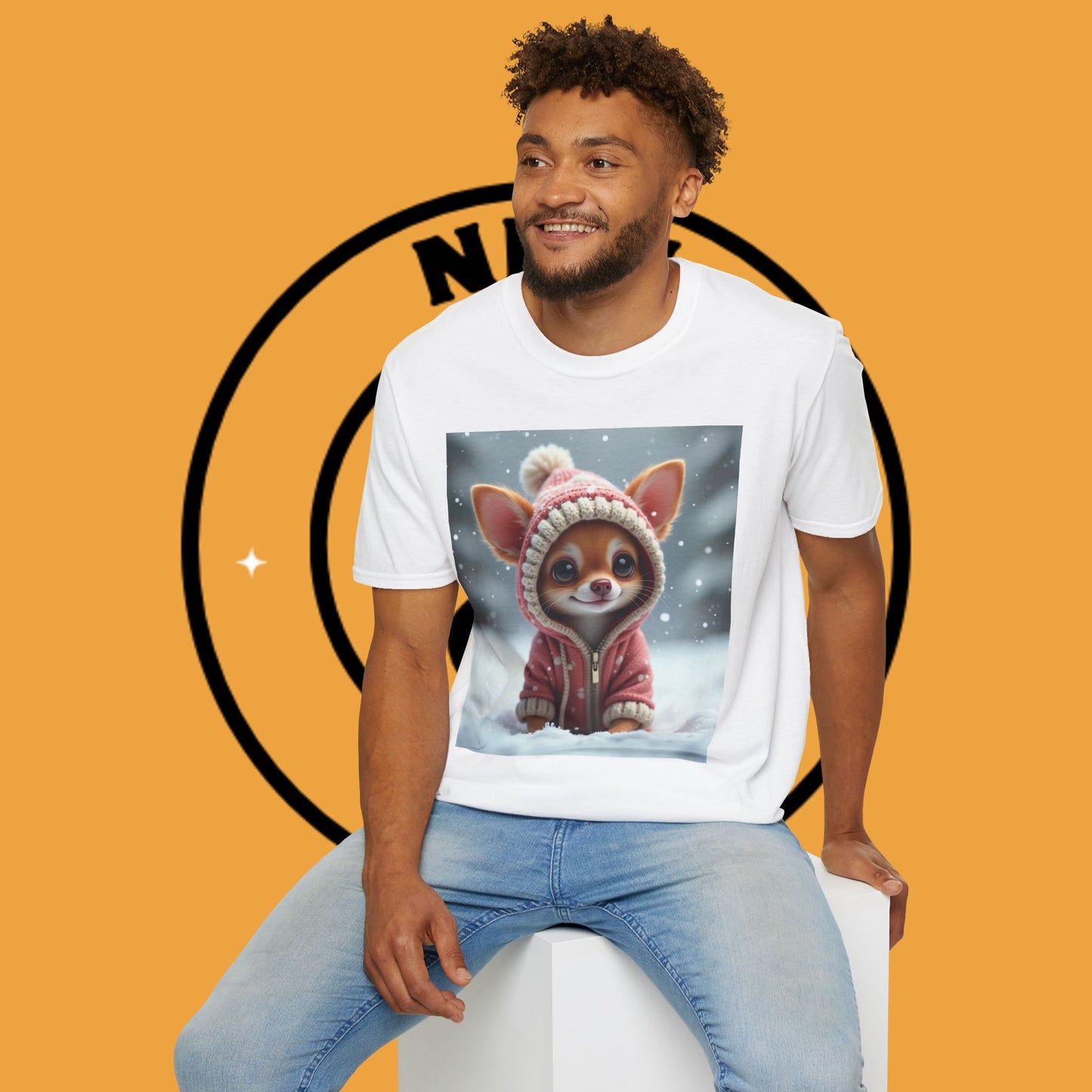 Winter Chihuahua Snow T-Shirt - Cozy Holiday Dog Art - Christmas Pet Hoodie Tee - Cute Winter Animal Shirt