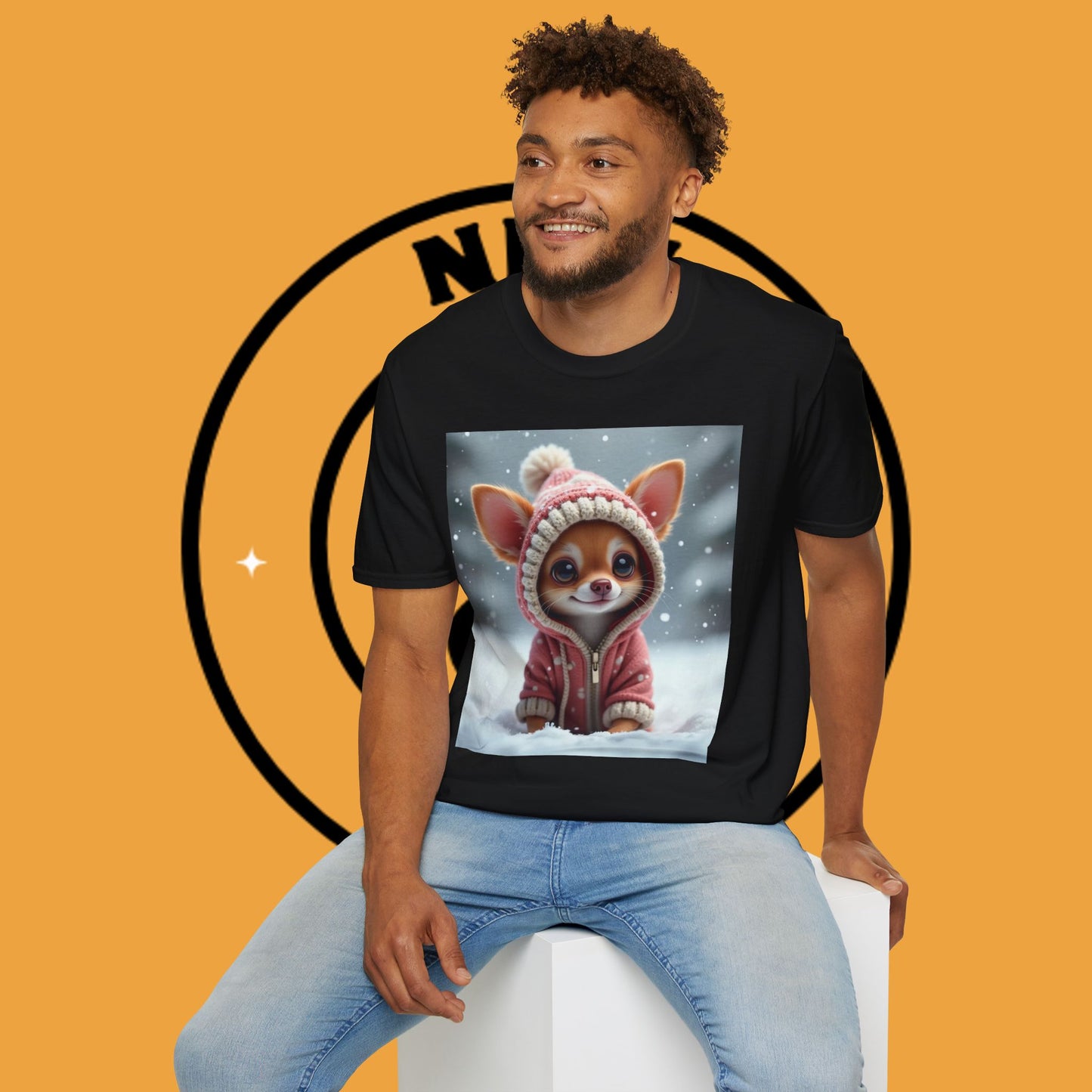 Winter Chihuahua Snow T-Shirt - Cozy Holiday Dog Art - Christmas Pet Hoodie Tee - Cute Winter Animal Shirt