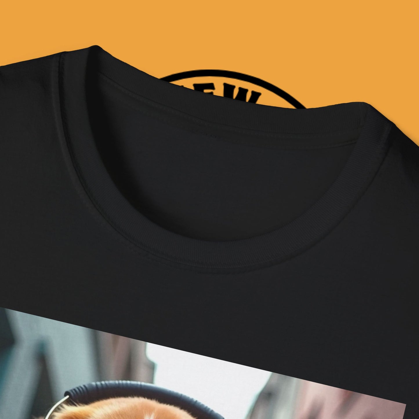 Hip Hop Beagle Dog T-Shirt - Cool Puppy with Headphones & Gold Chains Graphic Tee