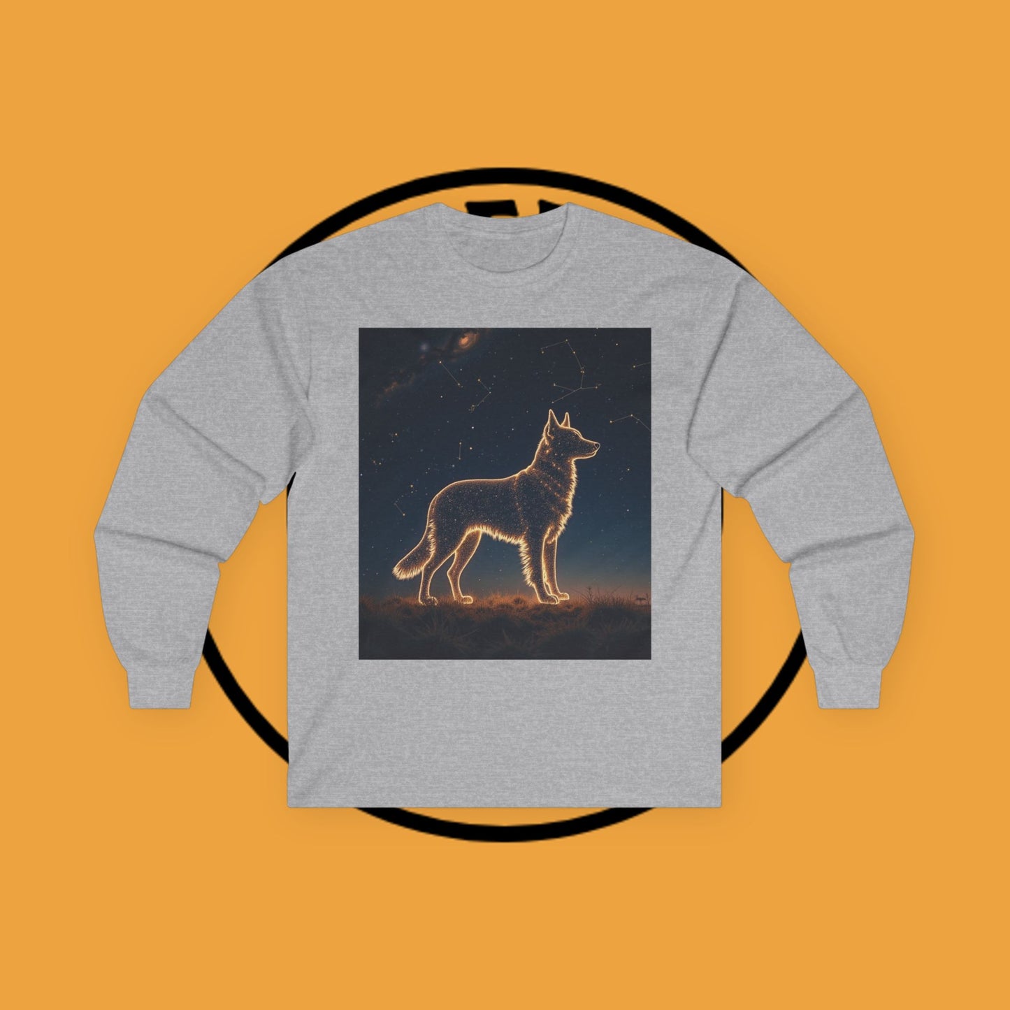 Cosmic Border Collie Constellation Long Sleeve Tee - Celestial Dog Shirt | Mystical Pet Apparel