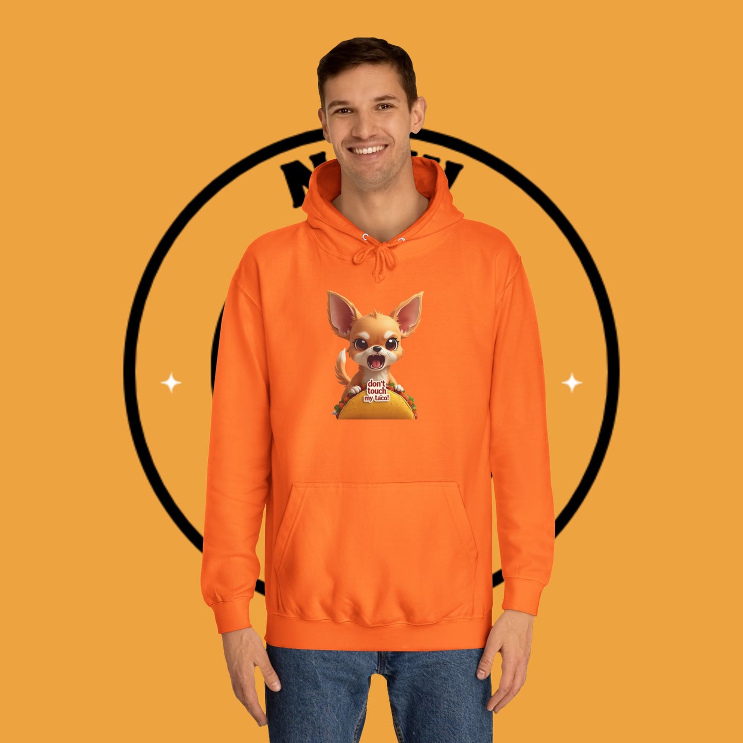 "Don't Touch My Taco Chihuahua Hoodie | Angry Dog Food Protection | Funny Mexican Pet Meme | Fierce Chihuahua Gift"