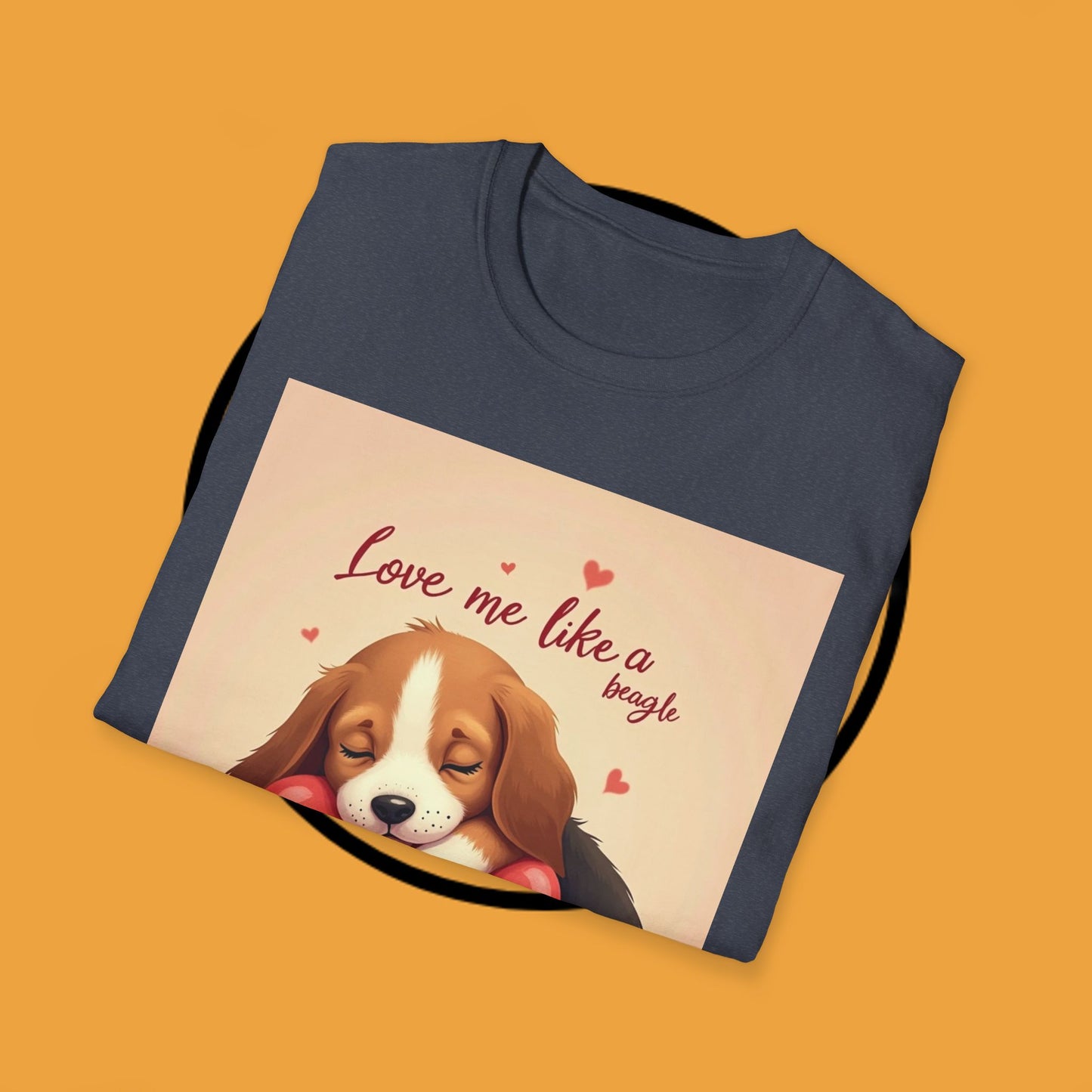 "Love Me Like a Beagle" Valentine's Day T-Shirt - Cute Dog Lover Gift | Romantic Puppy Heart Tee