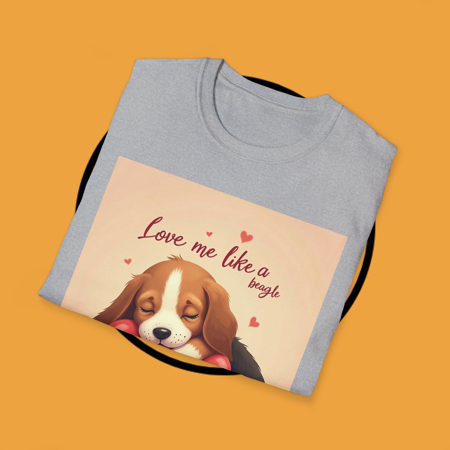 "Love Me Like a Beagle" Valentine's Day T-Shirt - Cute Dog Lover Gift | Romantic Puppy Heart Tee