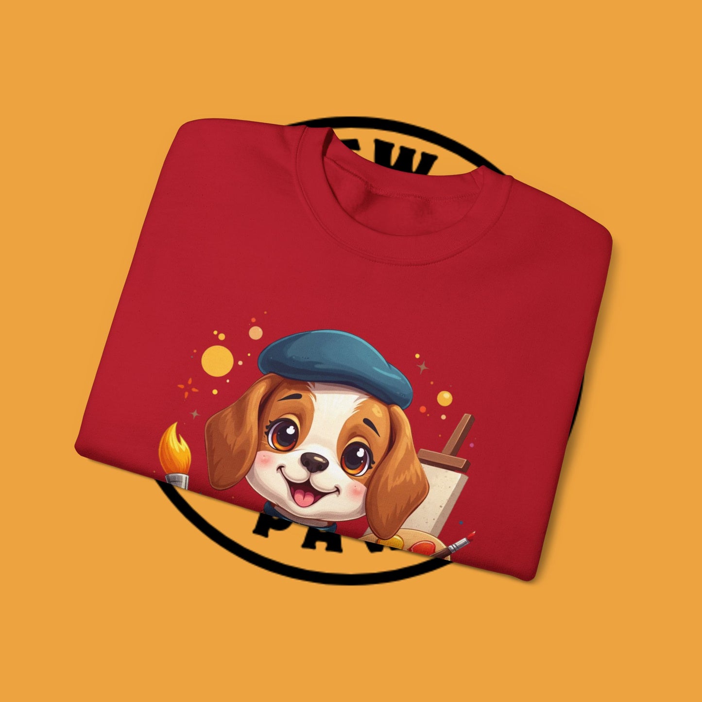 Dog Lover Crewneck Sweatshirt - Beagle Artista π¨ ARTIST BEAGLE SWEATSHIRT - UNLEASH YOUR CREATIVITY! π¨