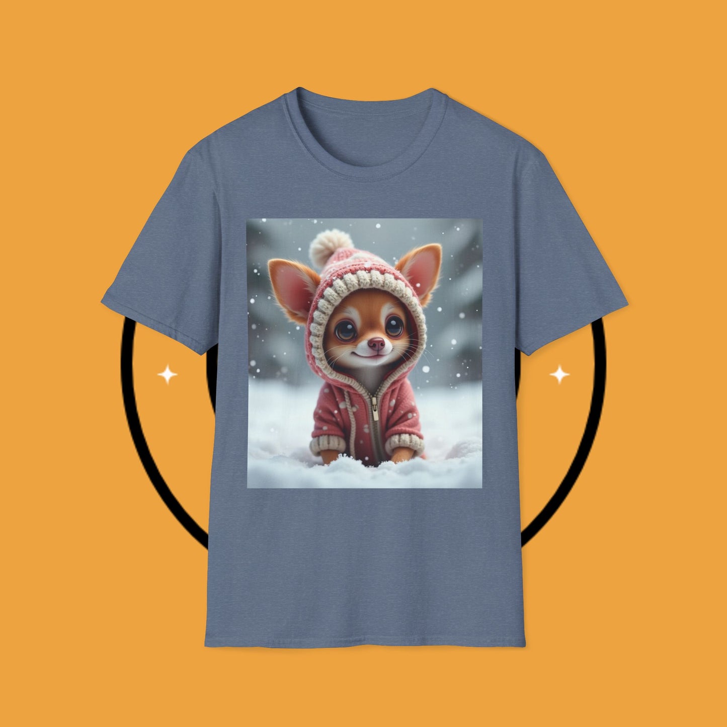 Winter Chihuahua Snow T-Shirt - Cozy Holiday Dog Art - Christmas Pet Hoodie Tee - Cute Winter Animal Shirt