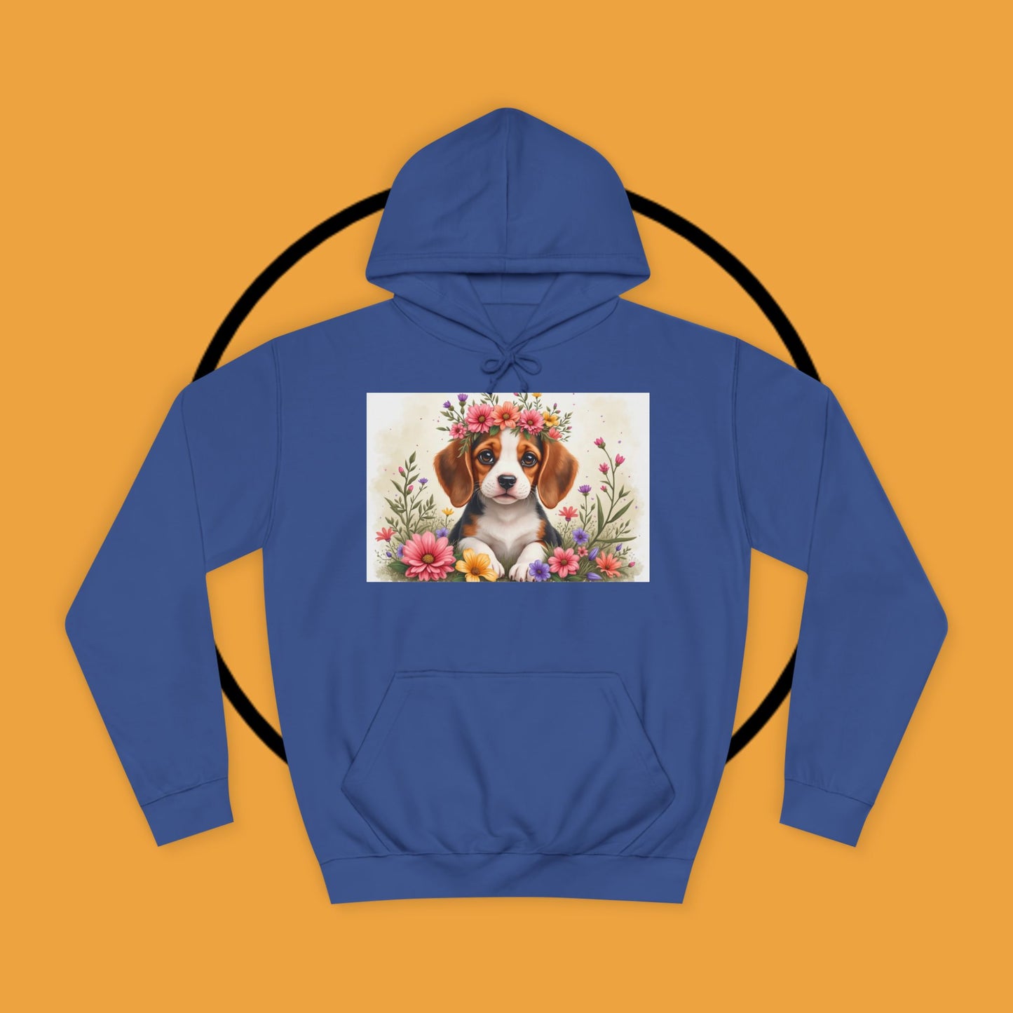 ๐ธ Enchanted Garden Beagle Hoodie - Where Cuteness Blooms! ๐ถ - Unisex Hoodie