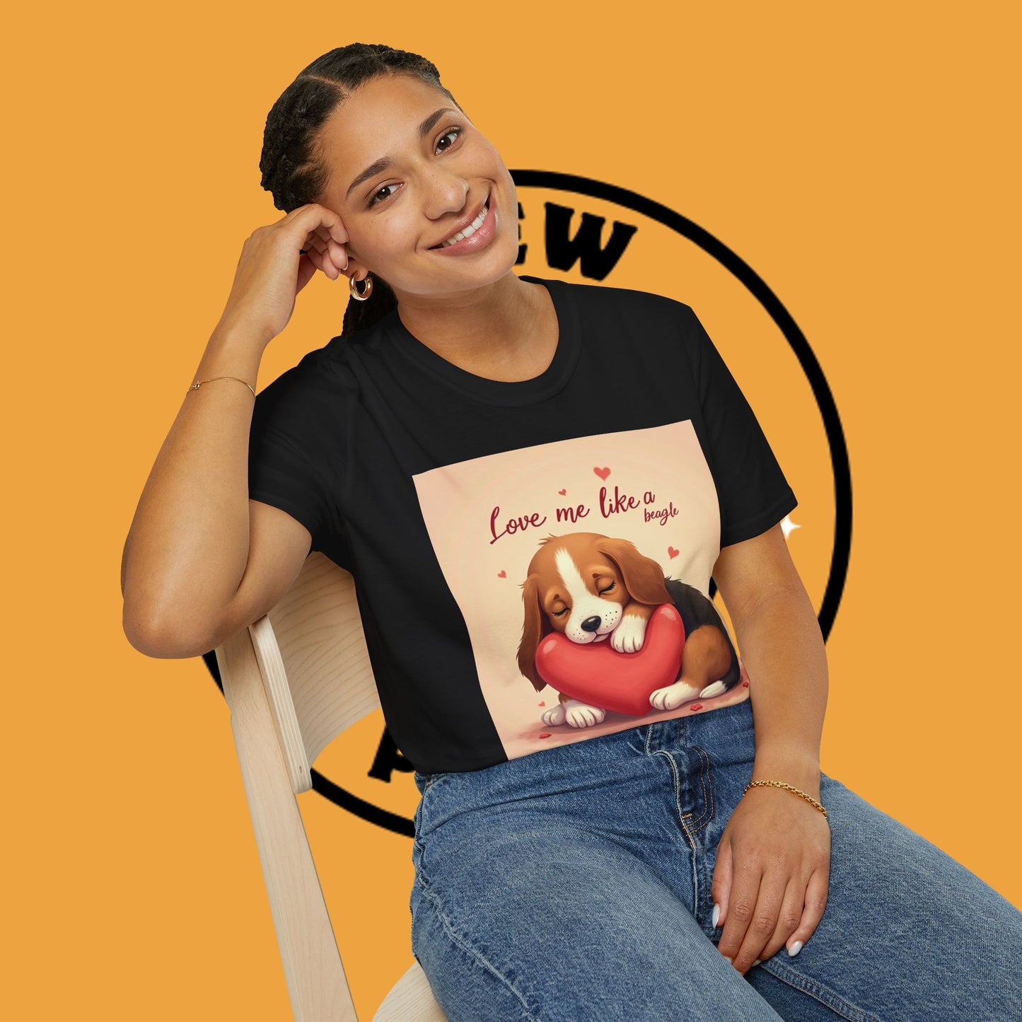 "Love Me Like a Beagle" Valentine's Day T-Shirt - Cute Dog Lover Gift | Romantic Puppy Heart Tee