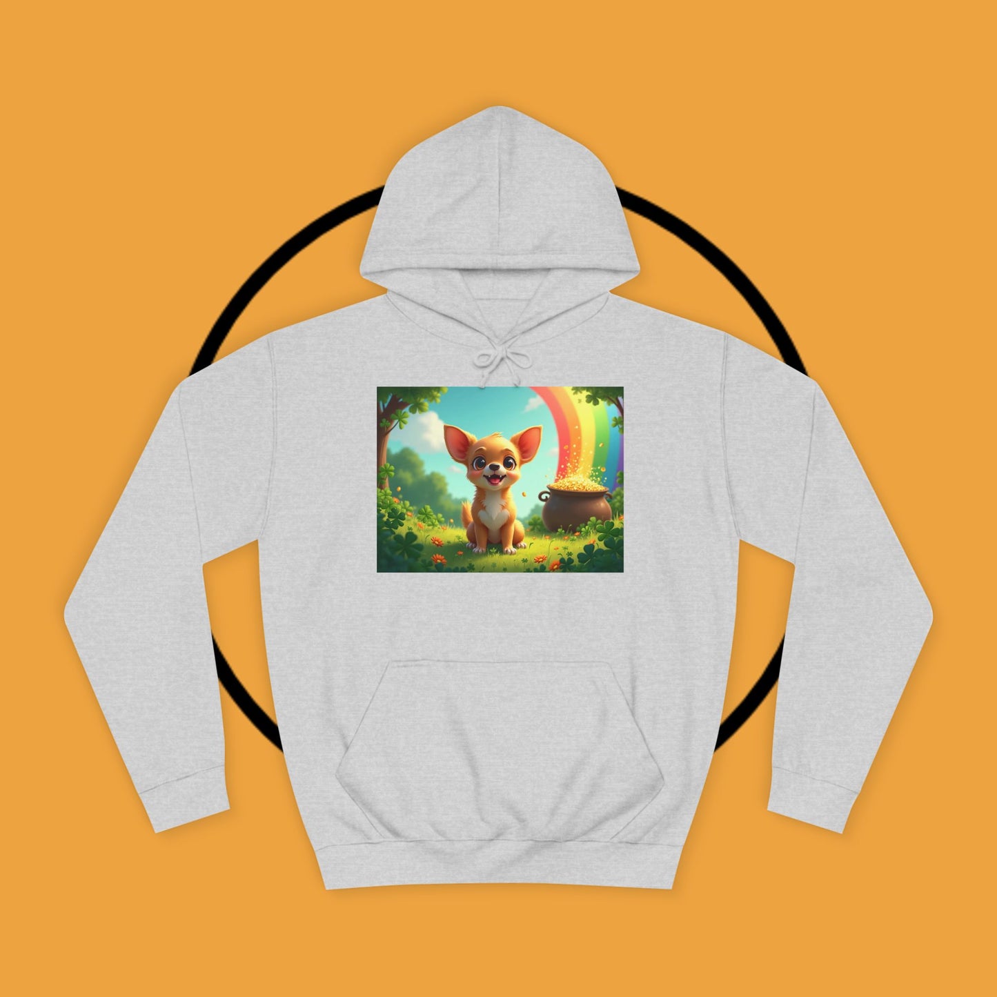 Lucky Rainbow Chihuahua Hoodie - St. Patrick's Day Magical Puppy Sweatshirt