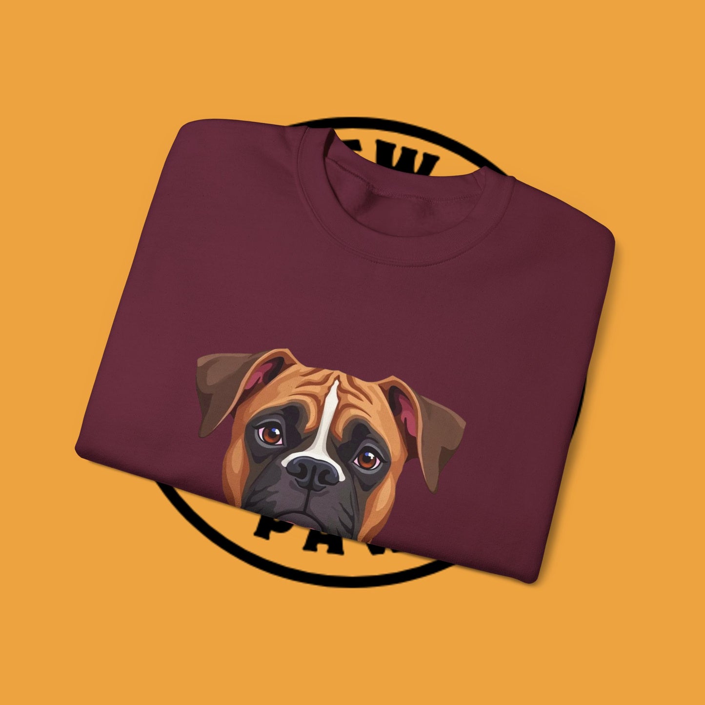 Classic Boxer Dog Portrait Crewneck Sweatshirt | Elegant Dog Lover Gift | Minimalist Boxer Art